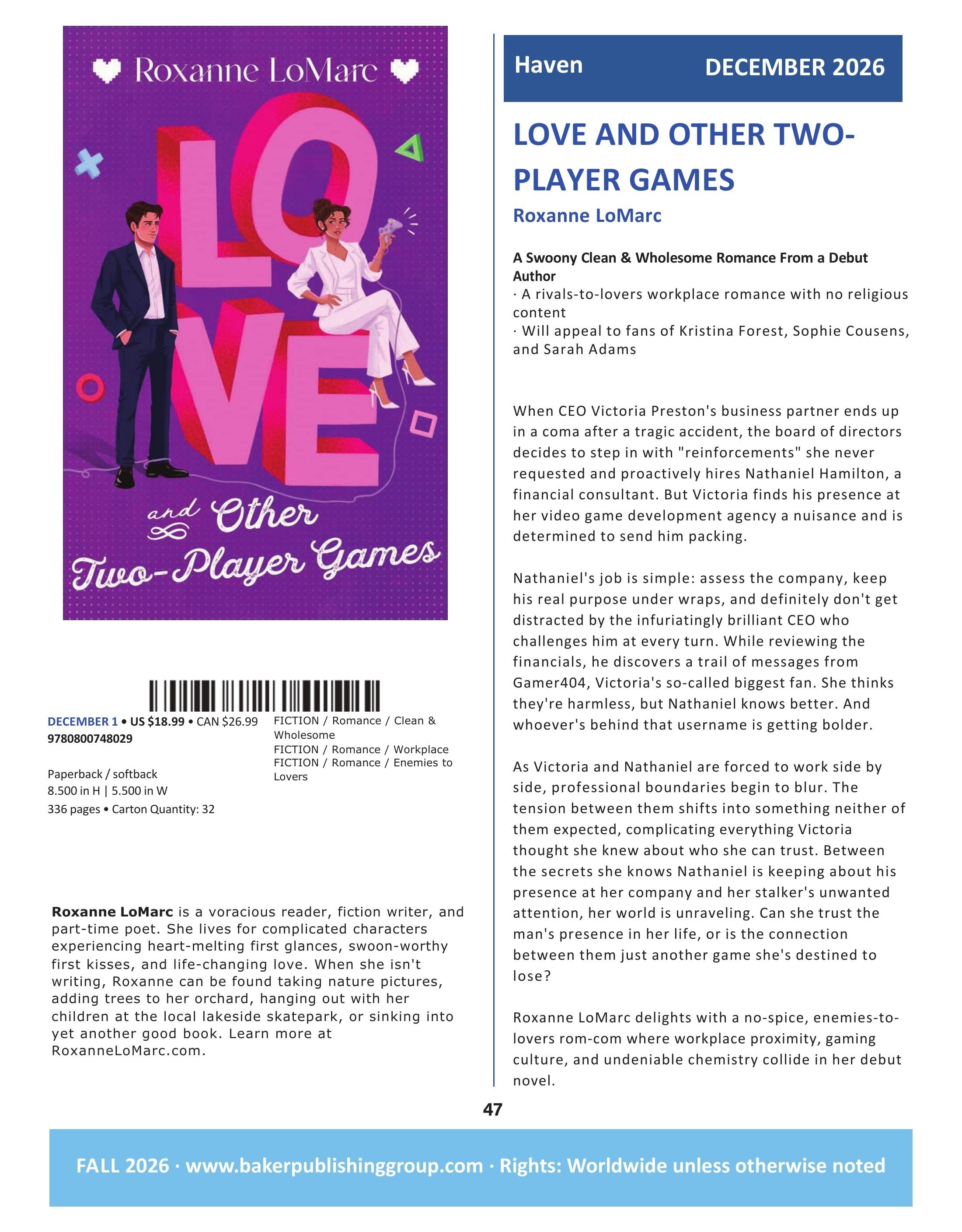Baker Publishing Group Fall Fiction Catalog Weekly Ad August 1 - December 31, 2026