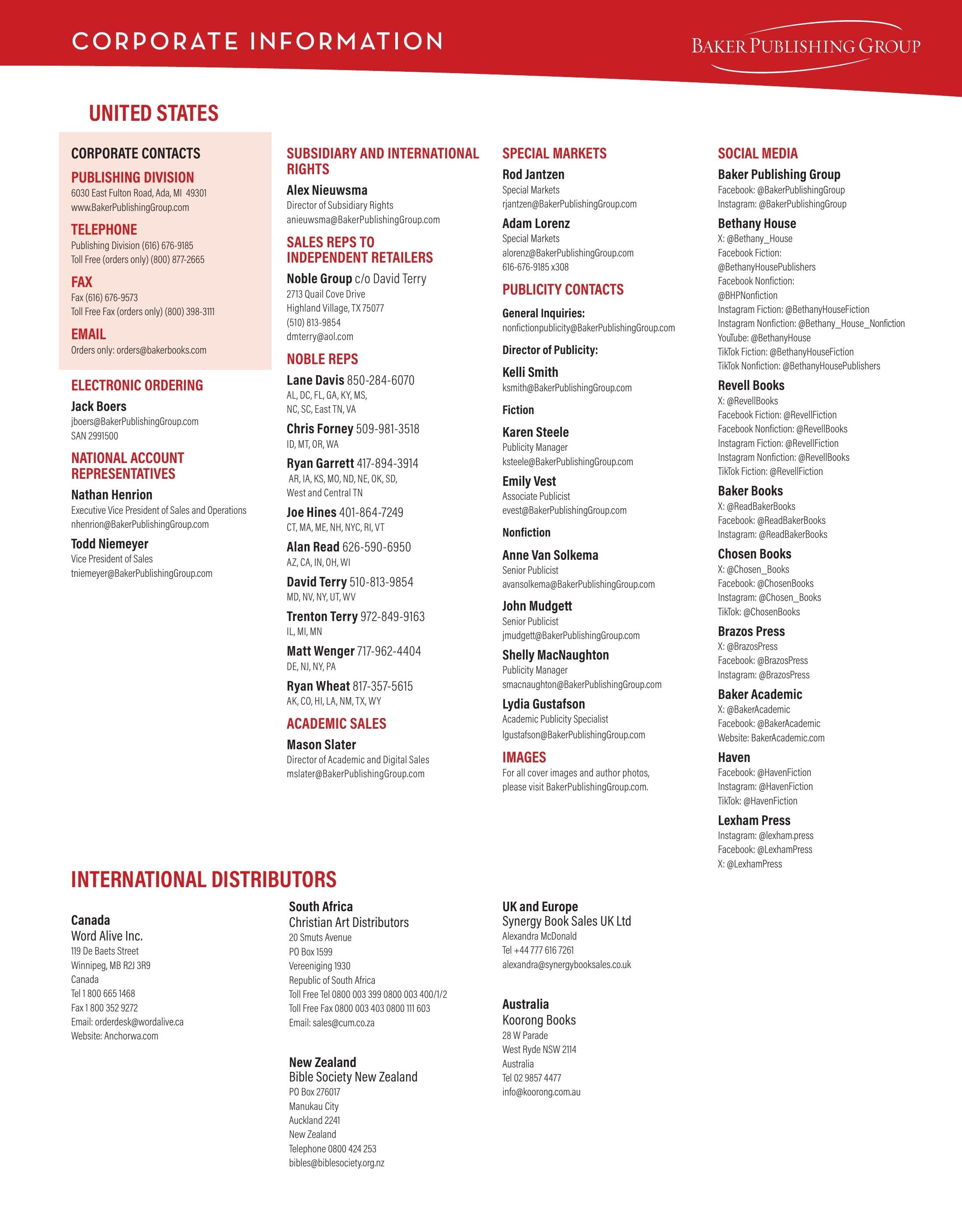 Baker Publishing Group Fall Fiction Catalog Weekly Ad August 1 - December 31, 2026