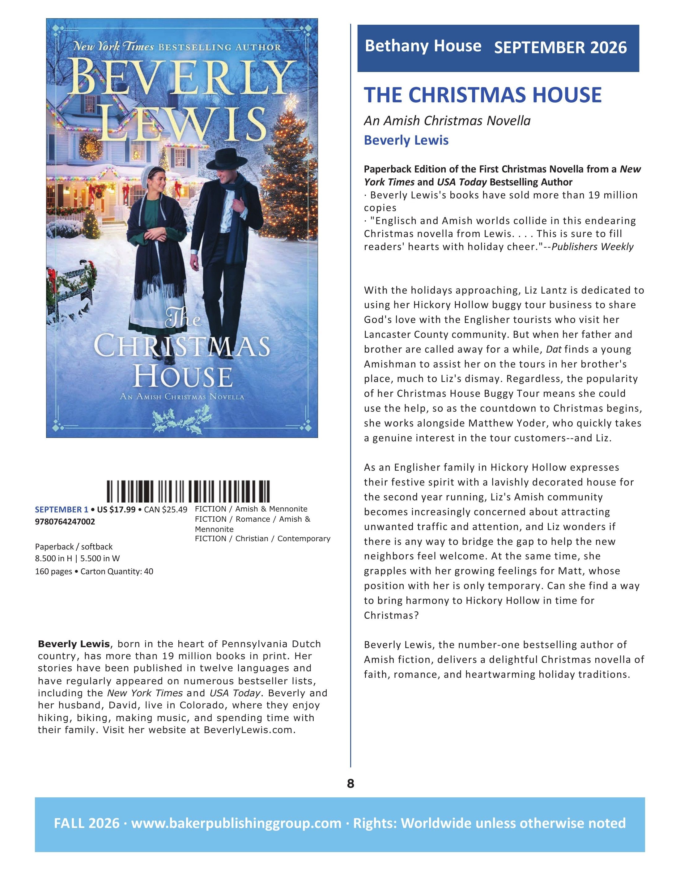 Baker Publishing Group Fall Fiction Catalog Weekly Ad August 1 - December 31, 2026