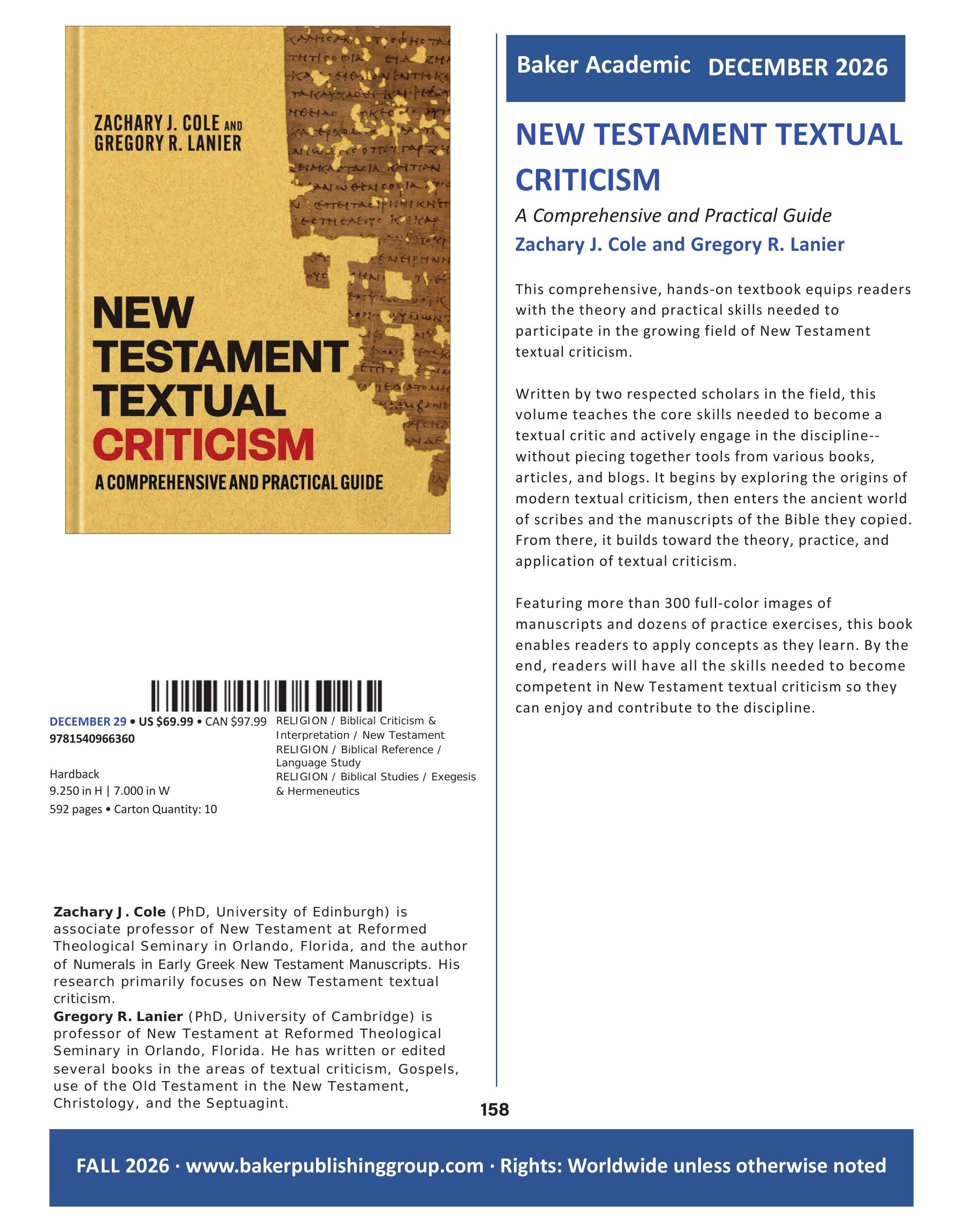 Baker Publishing Group Fall Nonfiction Catalog Weekly Ad August 1 - December 31, 2026