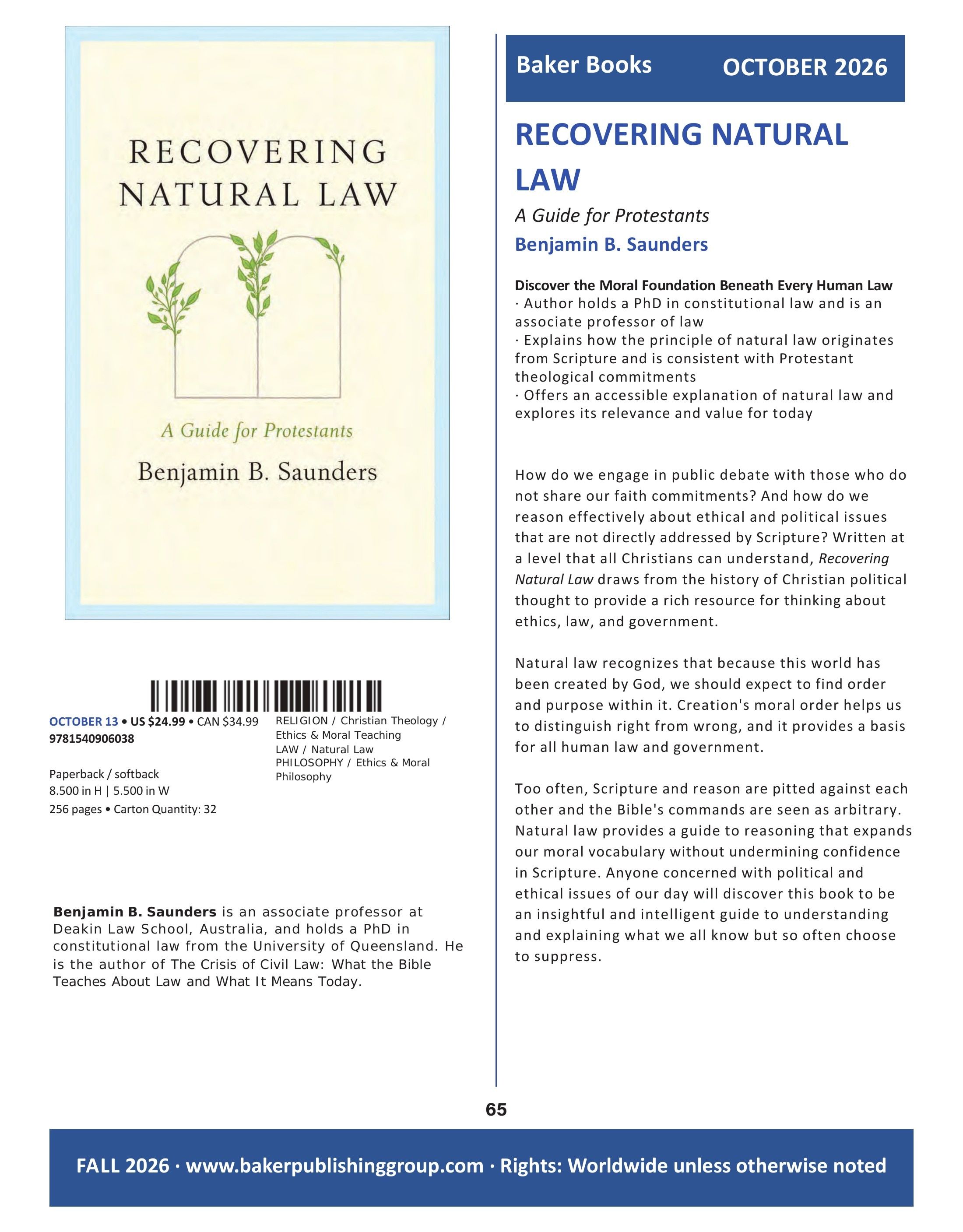 Baker Publishing Group Fall Nonfiction Catalog Weekly Ad August 1 - December 31, 2026