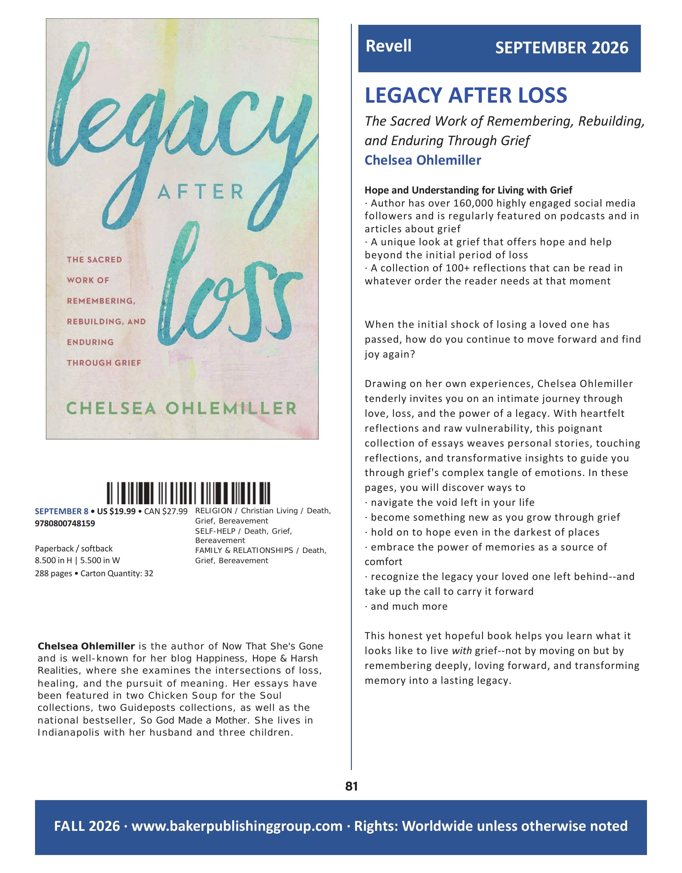 Baker Publishing Group Fall Nonfiction Catalog Weekly Ad August 1 - December 31, 2026