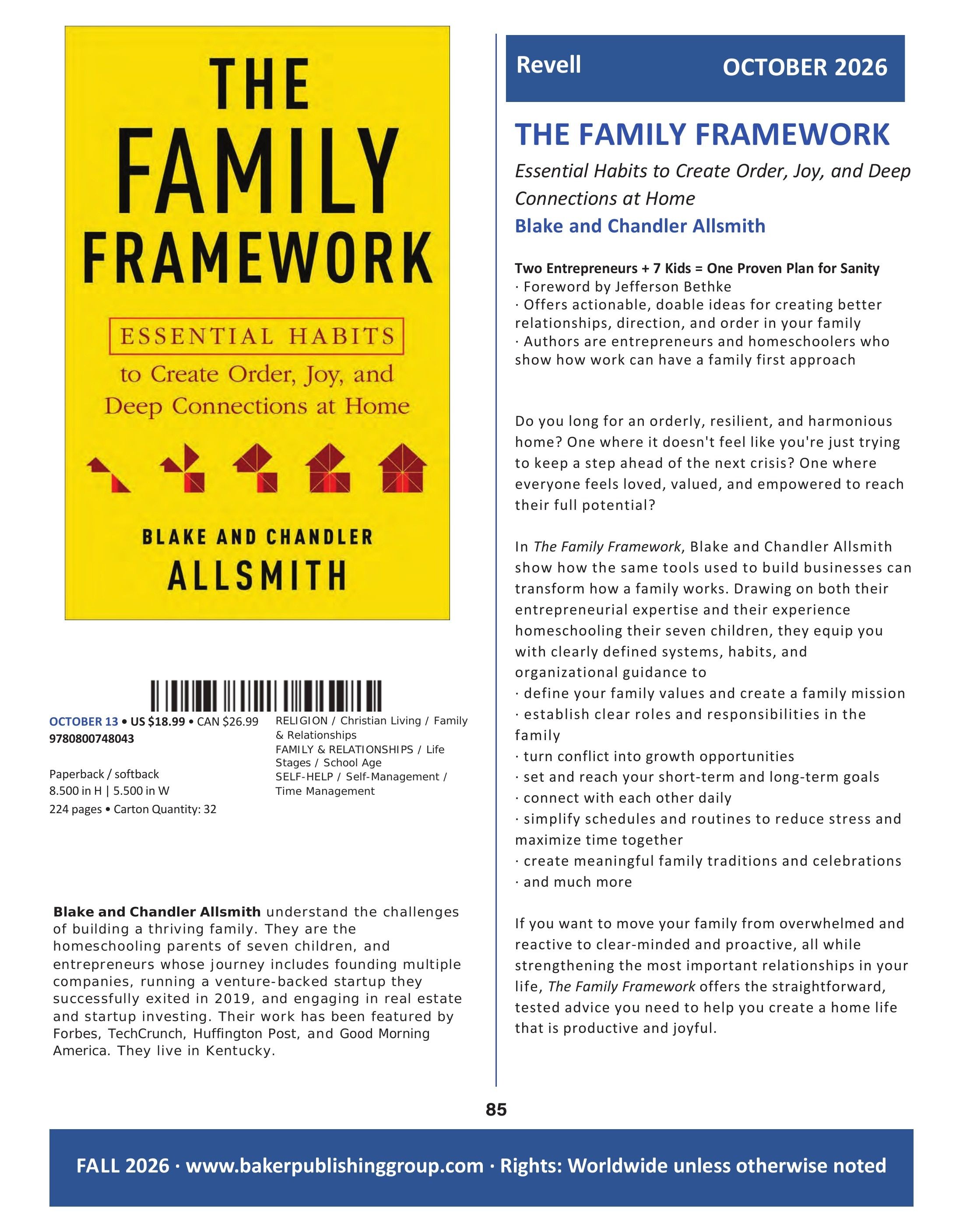 Baker Publishing Group Fall Nonfiction Catalog Weekly Ad August 1 - December 31, 2026