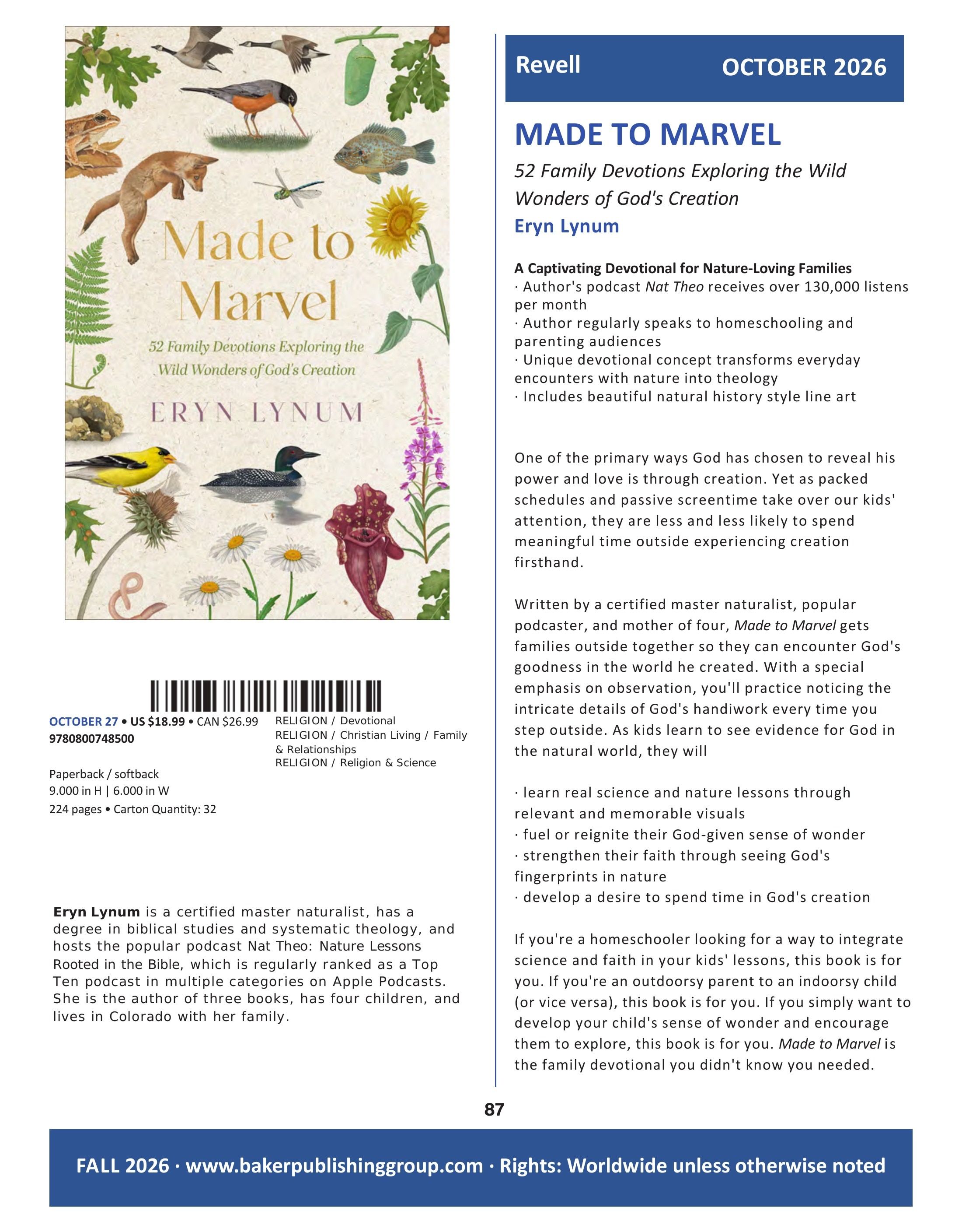 Baker Publishing Group Fall Nonfiction Catalog Weekly Ad August 1 - December 31, 2026