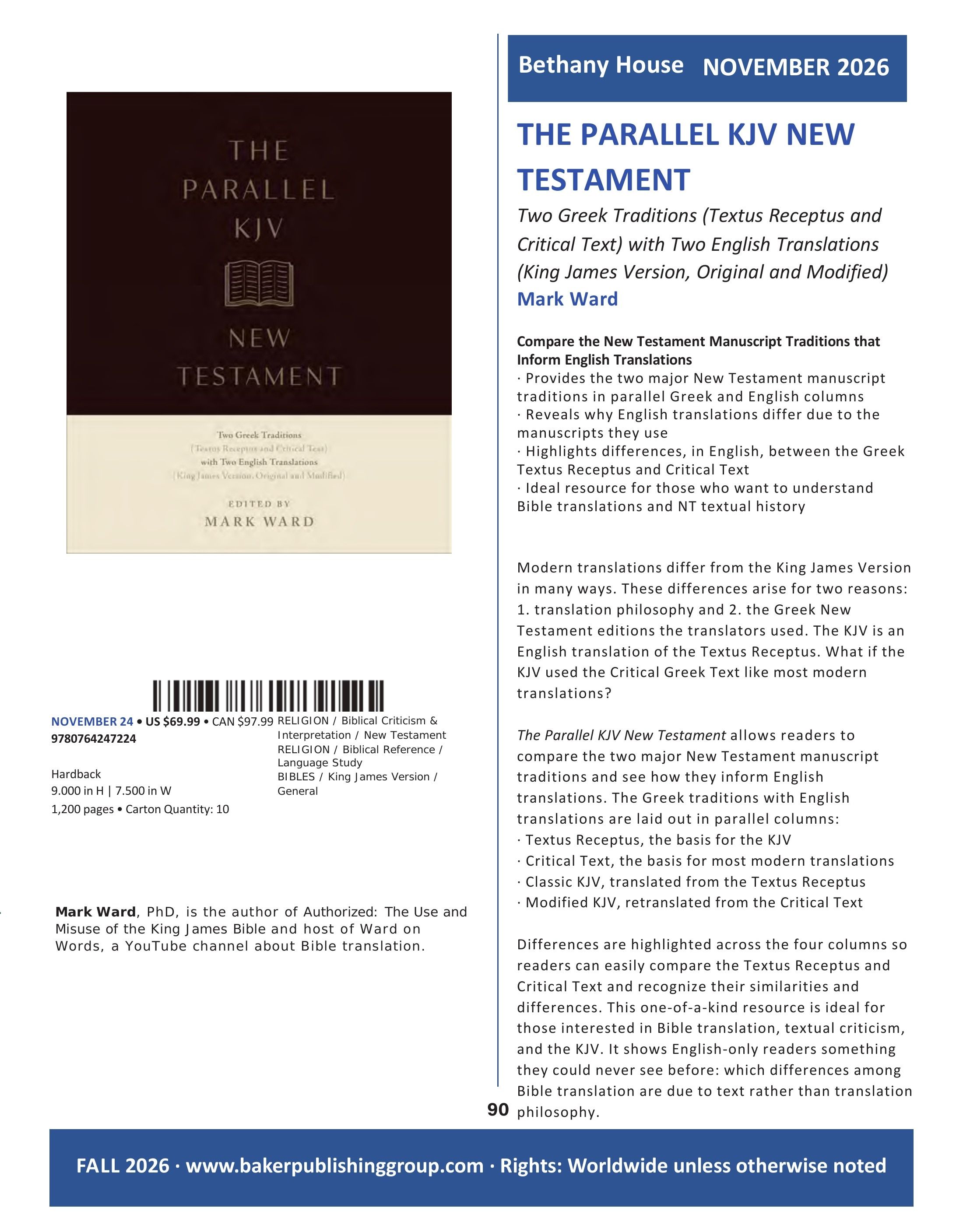 Baker Publishing Group Fall Nonfiction Catalog Weekly Ad August 1 - December 31, 2026