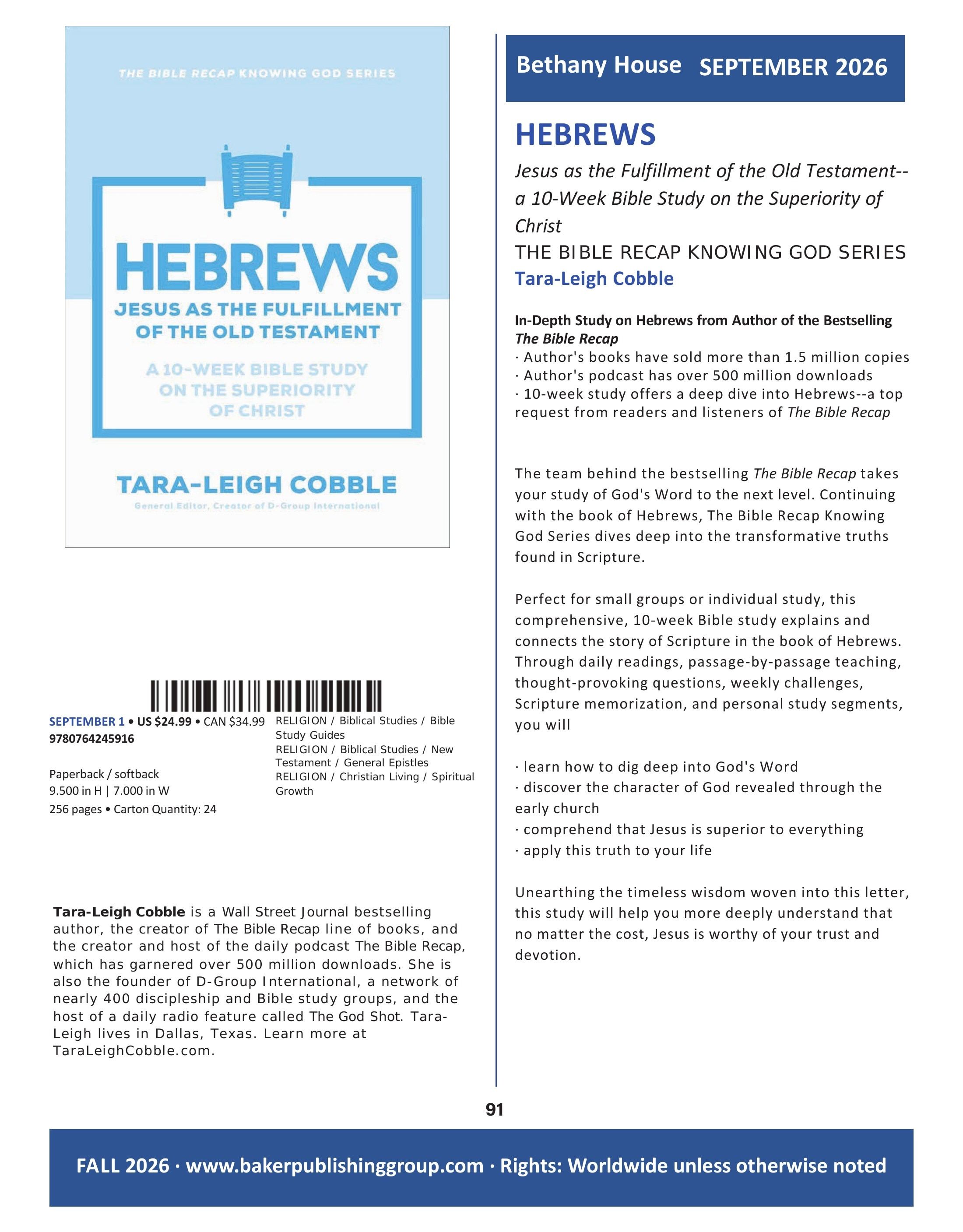 Baker Publishing Group Fall Nonfiction Catalog Weekly Ad August 1 - December 31, 2026