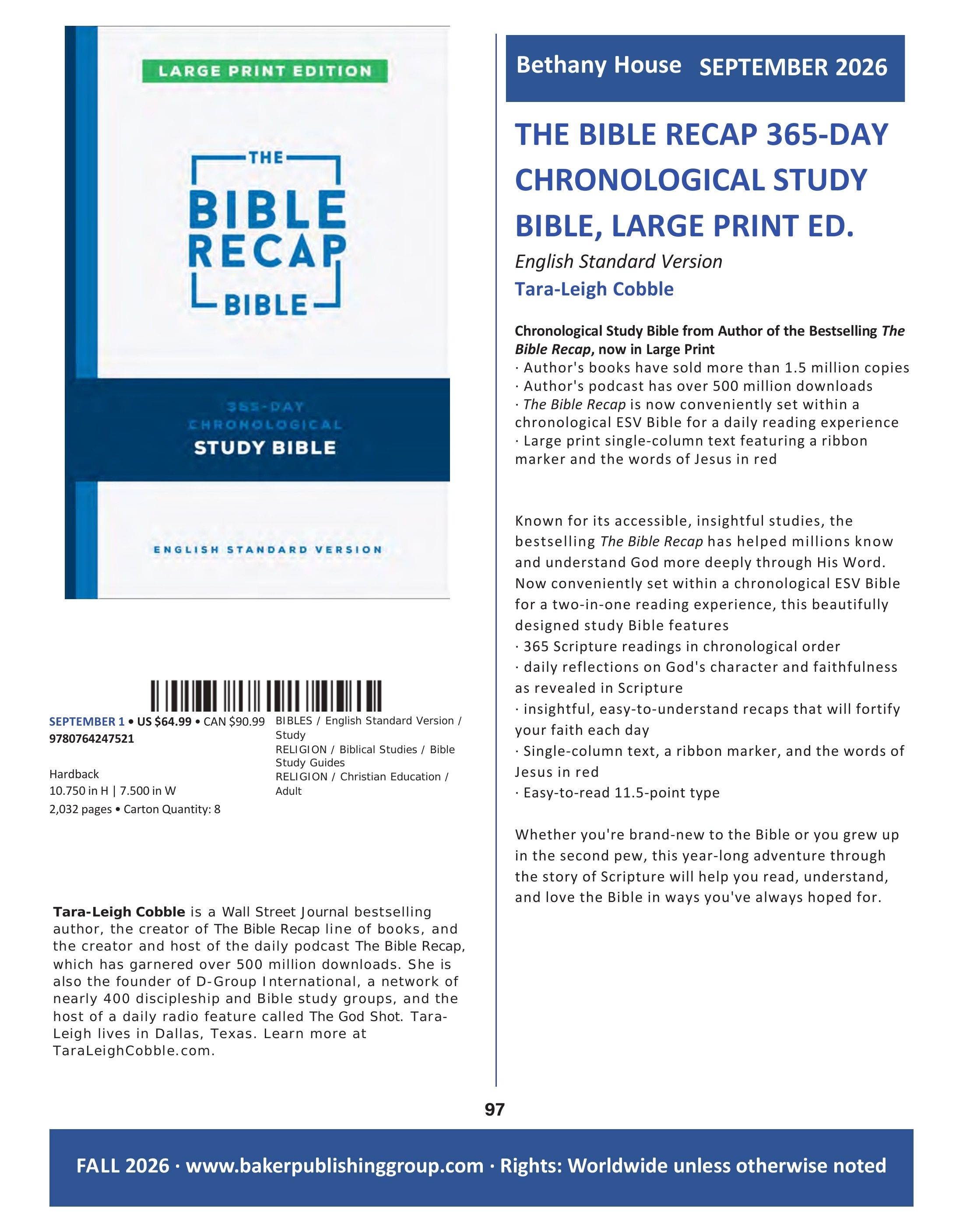 Baker Publishing Group Fall Nonfiction Catalog Weekly Ad August 1 - December 31, 2026