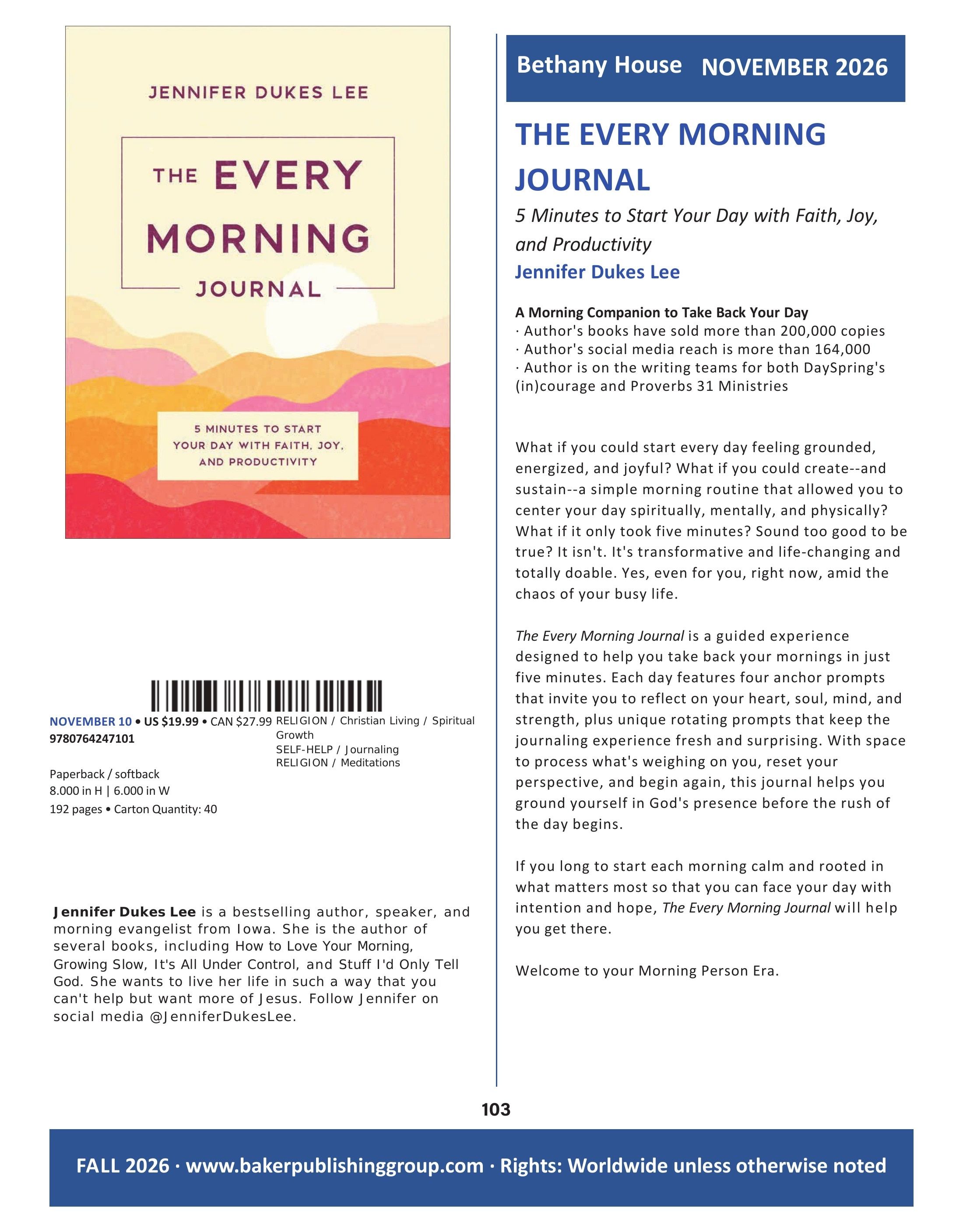 Baker Publishing Group Fall Nonfiction Catalog Weekly Ad August 1 - December 31, 2026