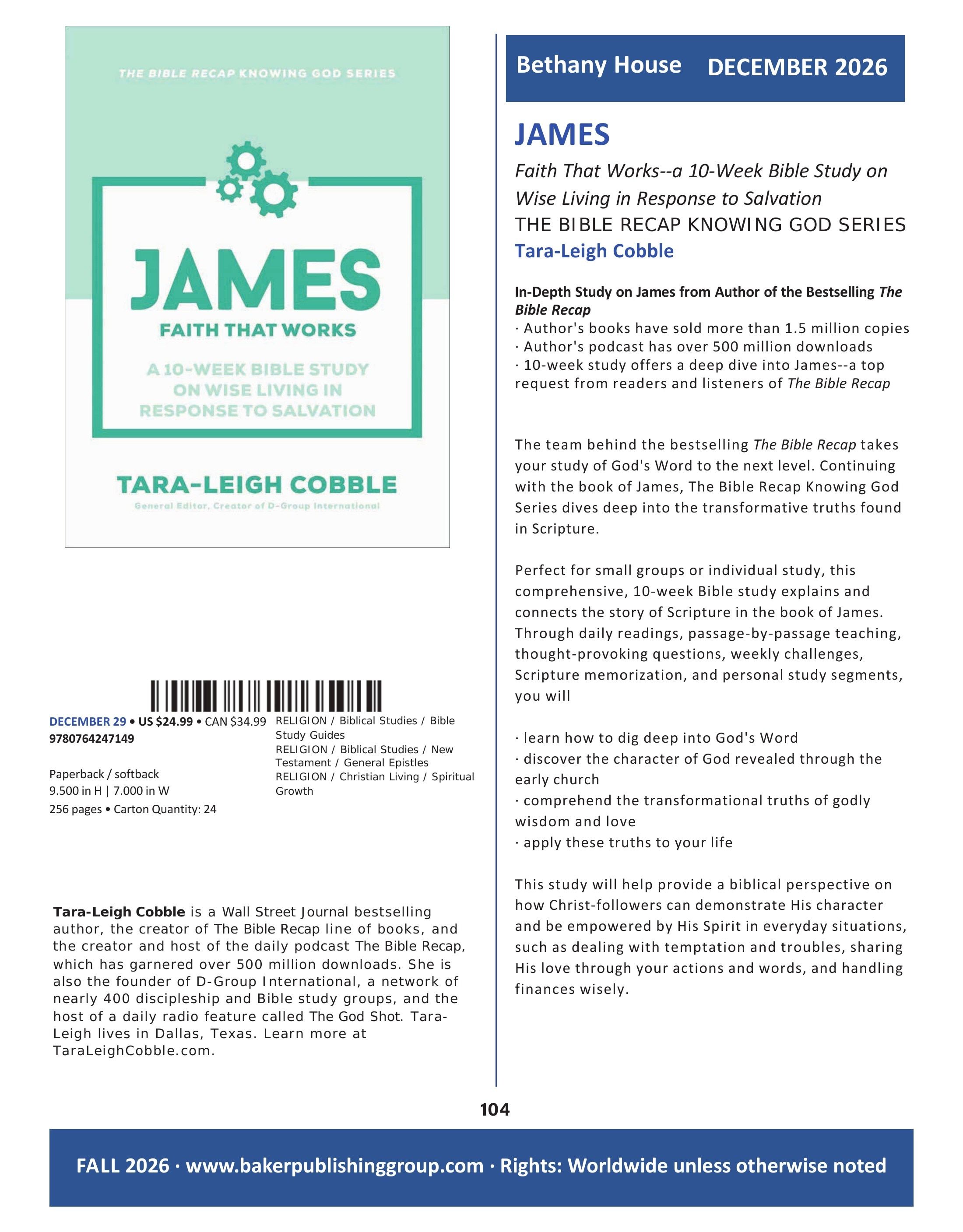 Baker Publishing Group Fall Nonfiction Catalog Weekly Ad August 1 - December 31, 2026
