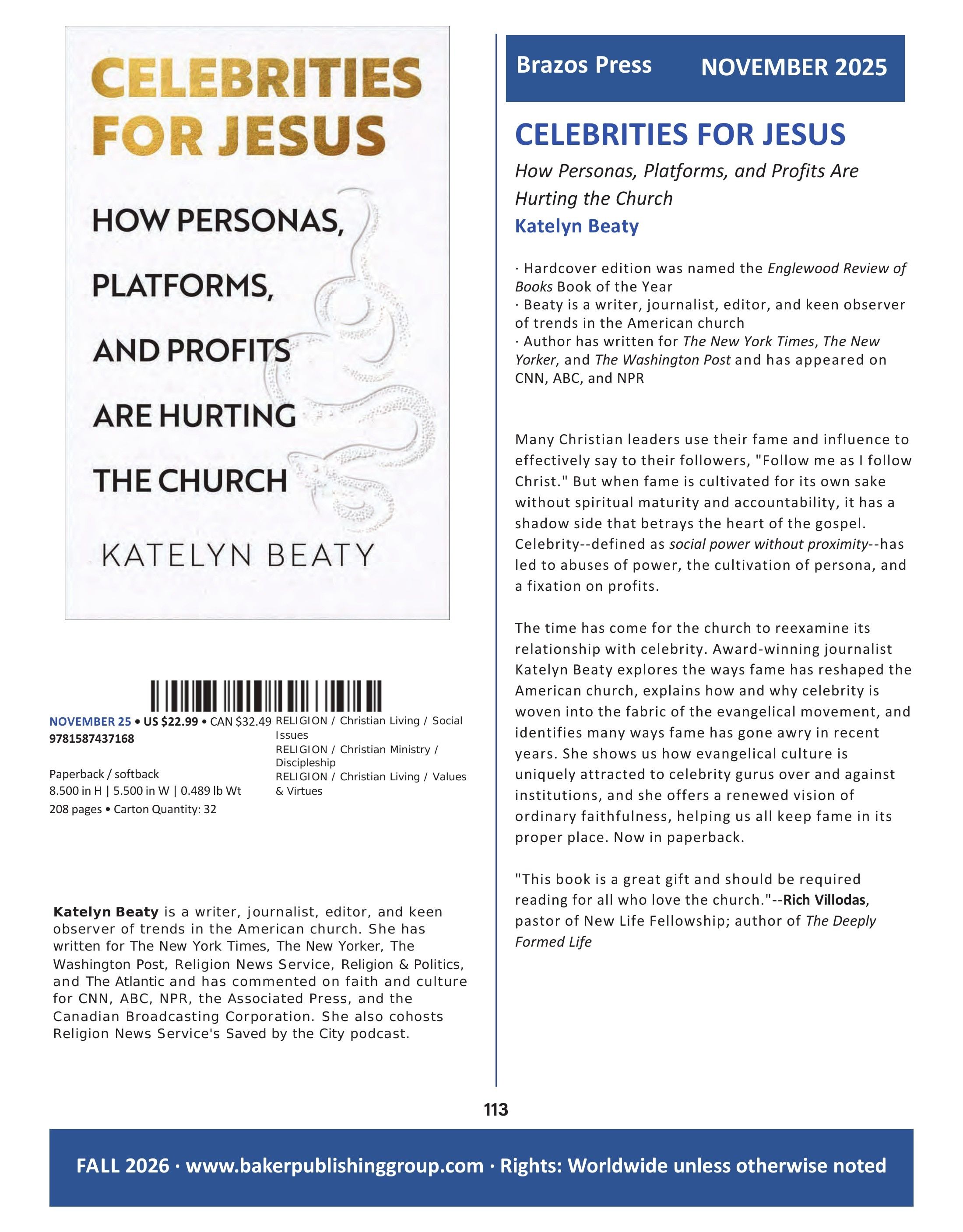 Baker Publishing Group Fall Nonfiction Catalog Weekly Ad August 1 - December 31, 2026