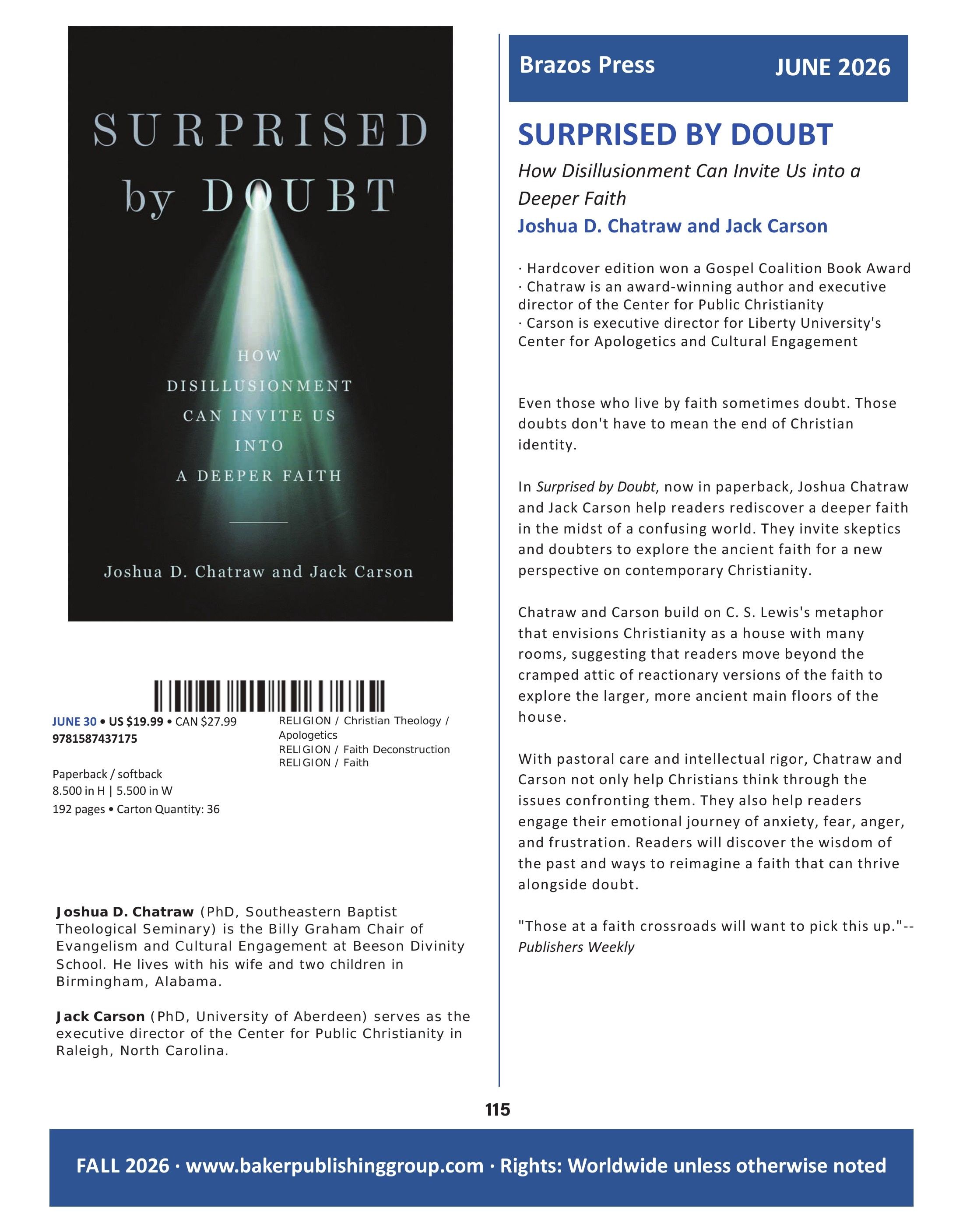 Baker Publishing Group Fall Nonfiction Catalog Weekly Ad August 1 - December 31, 2026