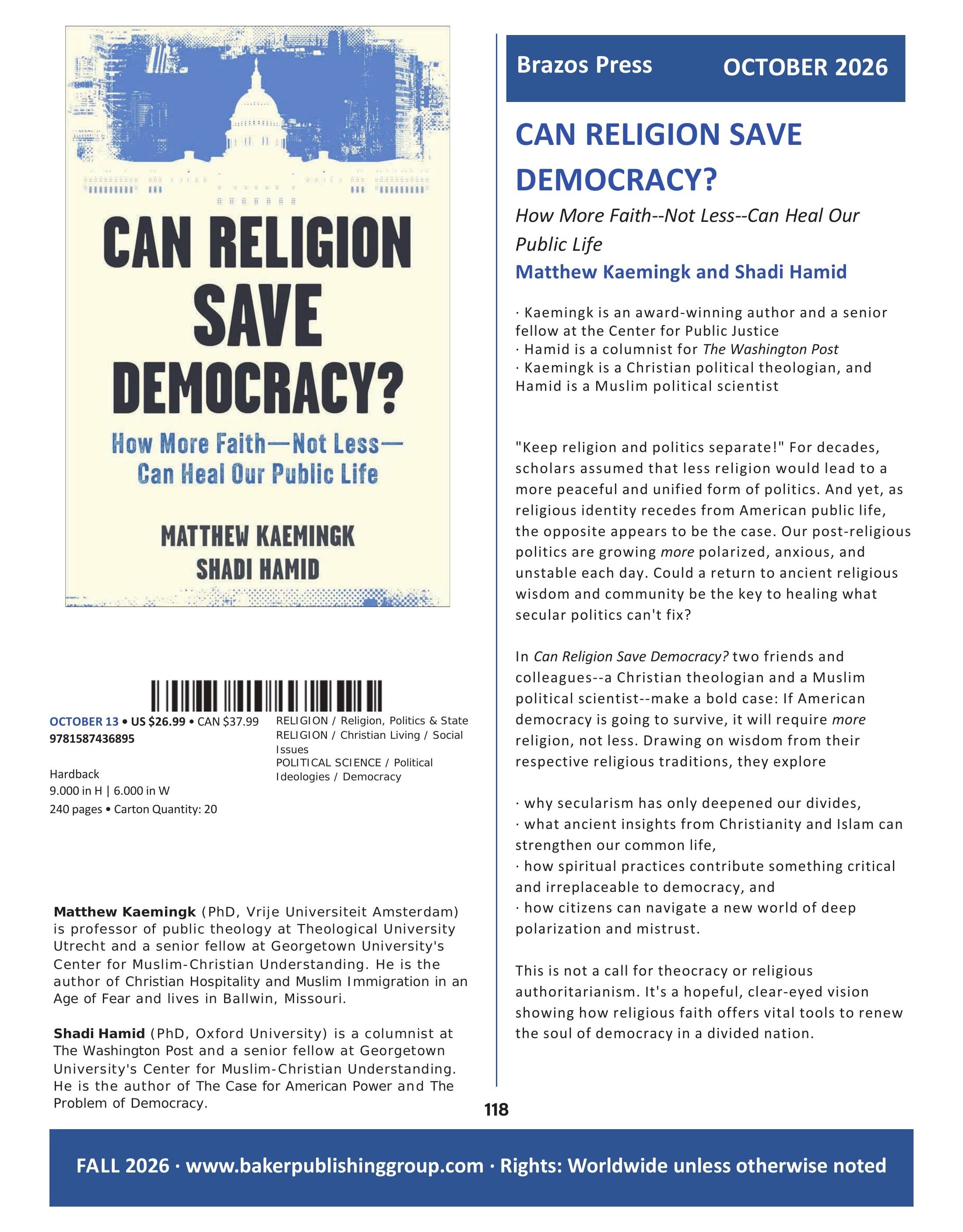 Baker Publishing Group Fall Nonfiction Catalog Weekly Ad August 1 - December 31, 2026