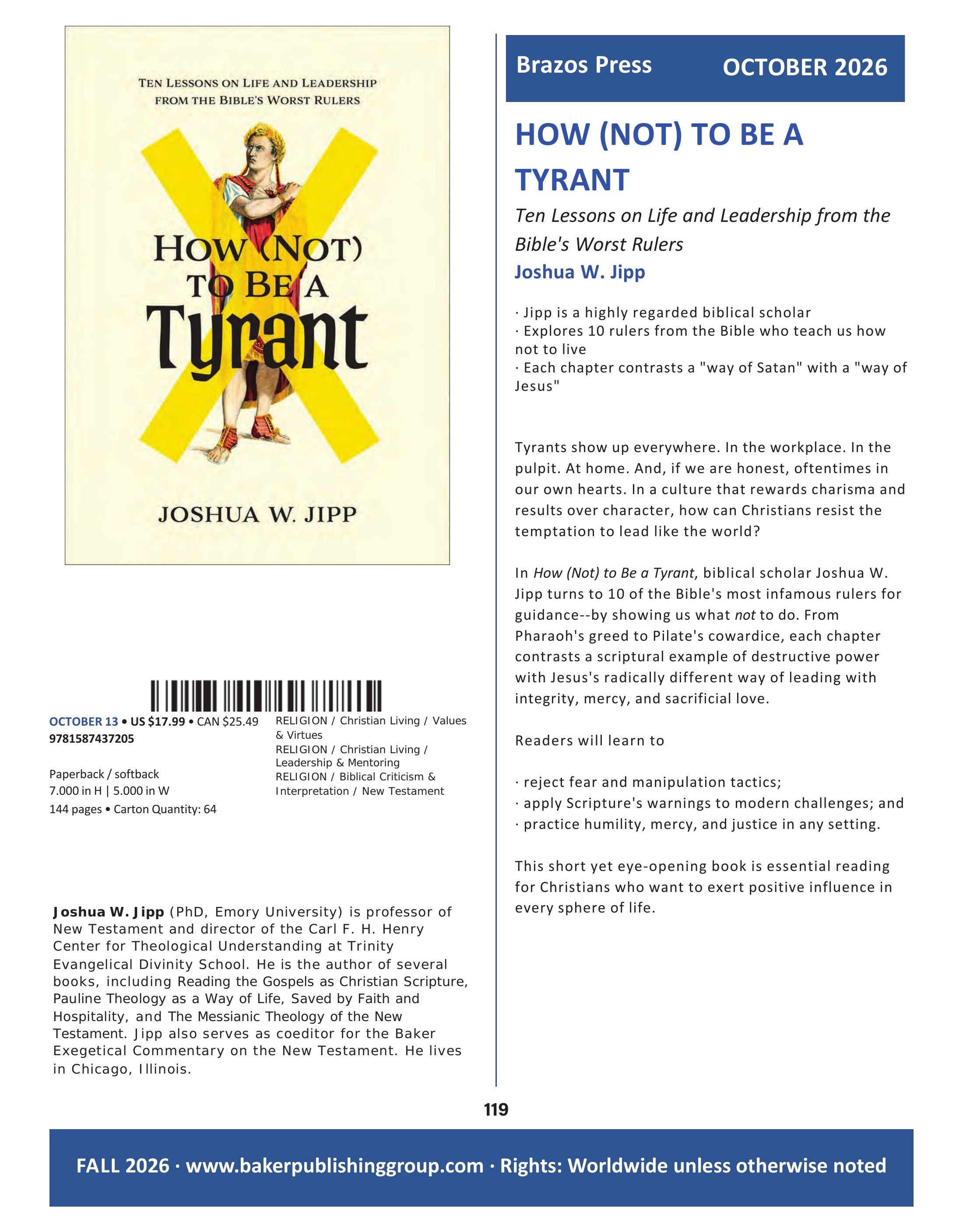 Baker Publishing Group Fall Nonfiction Catalog Weekly Ad August 1 - December 31, 2026