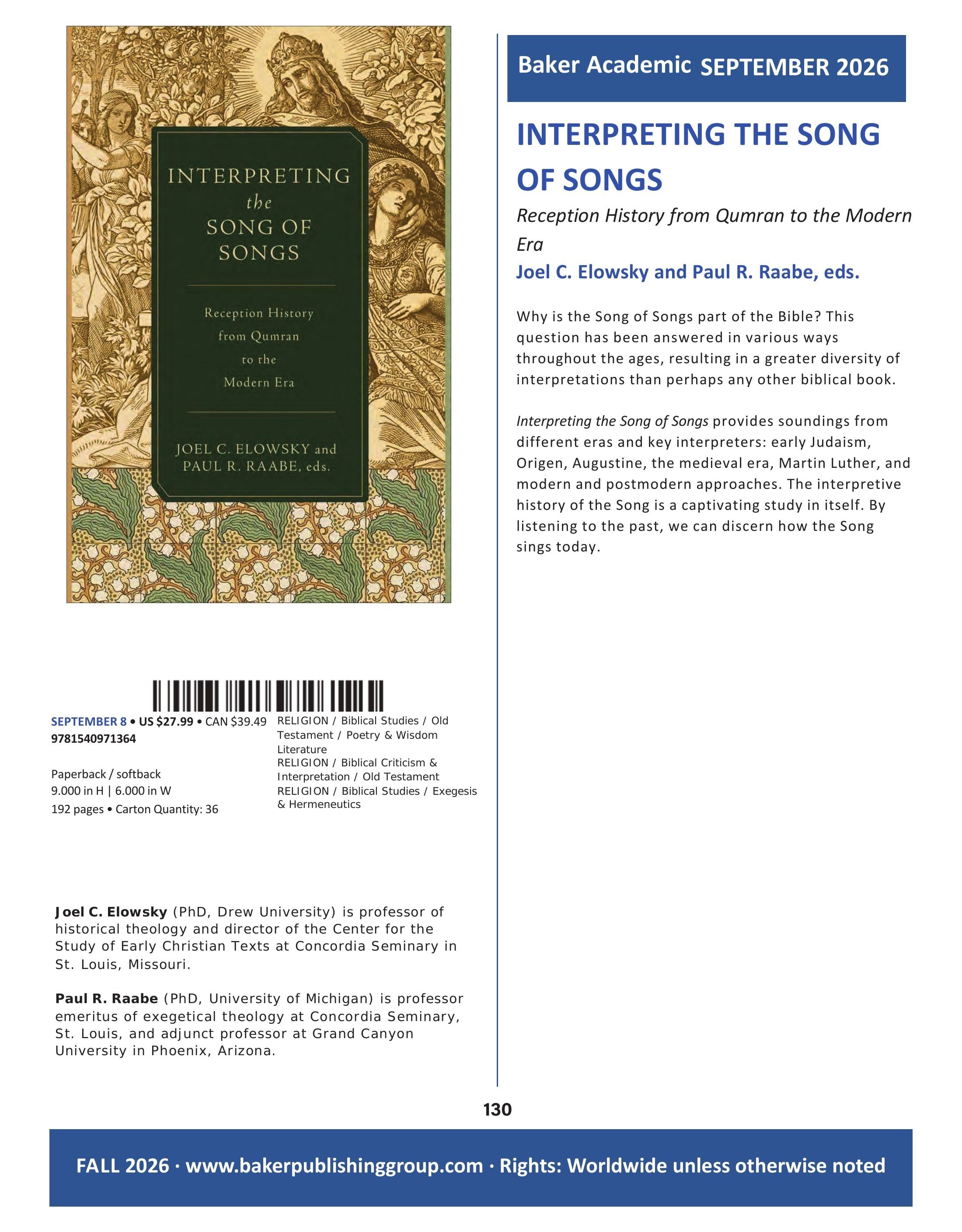 Baker Publishing Group Fall Nonfiction Catalog Weekly Ad August 1 - December 31, 2026