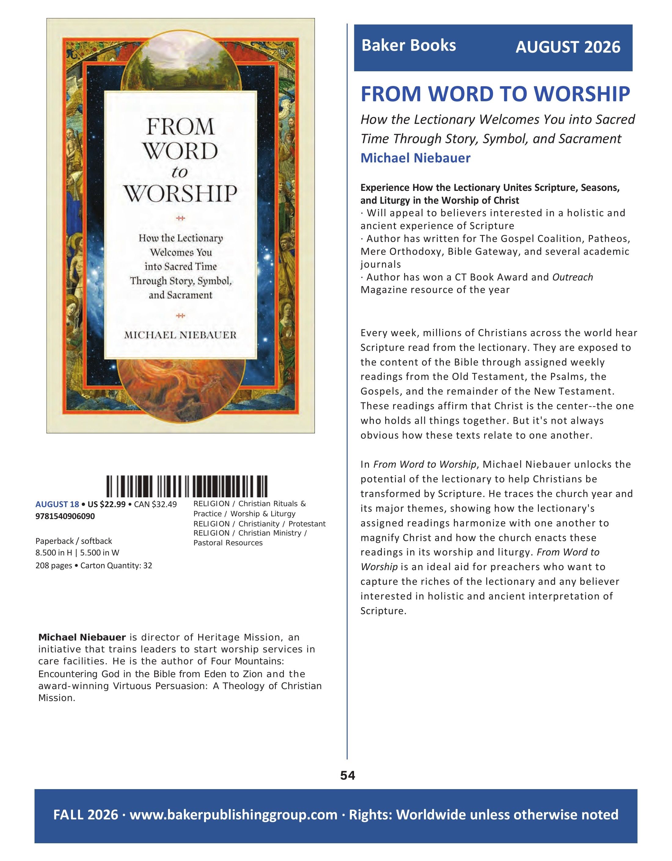 Baker Publishing Group Fall Nonfiction Catalog Weekly Ad August 1 - December 31, 2026