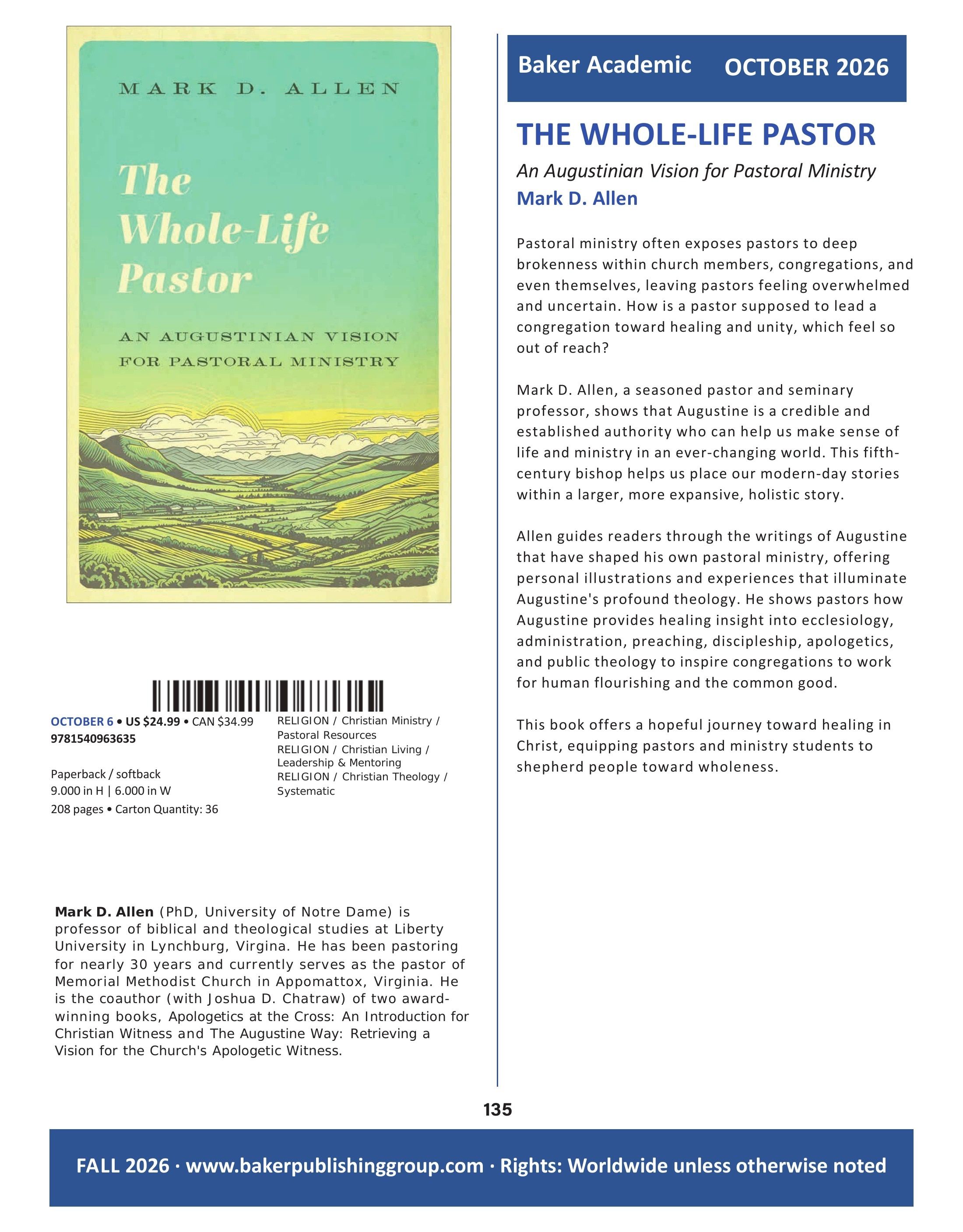 Baker Publishing Group Fall Nonfiction Catalog Weekly Ad August 1 - December 31, 2026
