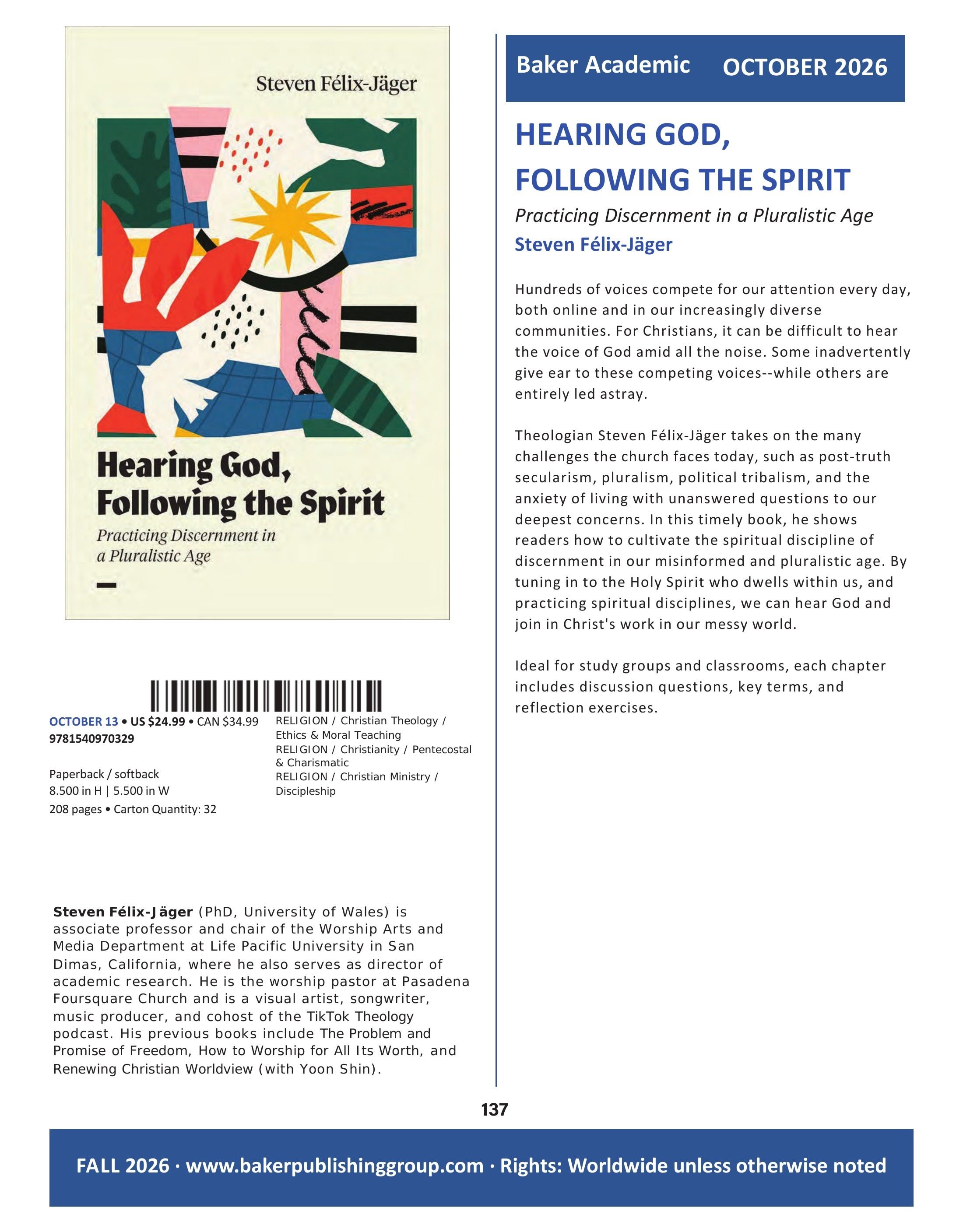 Baker Publishing Group Fall Nonfiction Catalog Weekly Ad August 1 - December 31, 2026