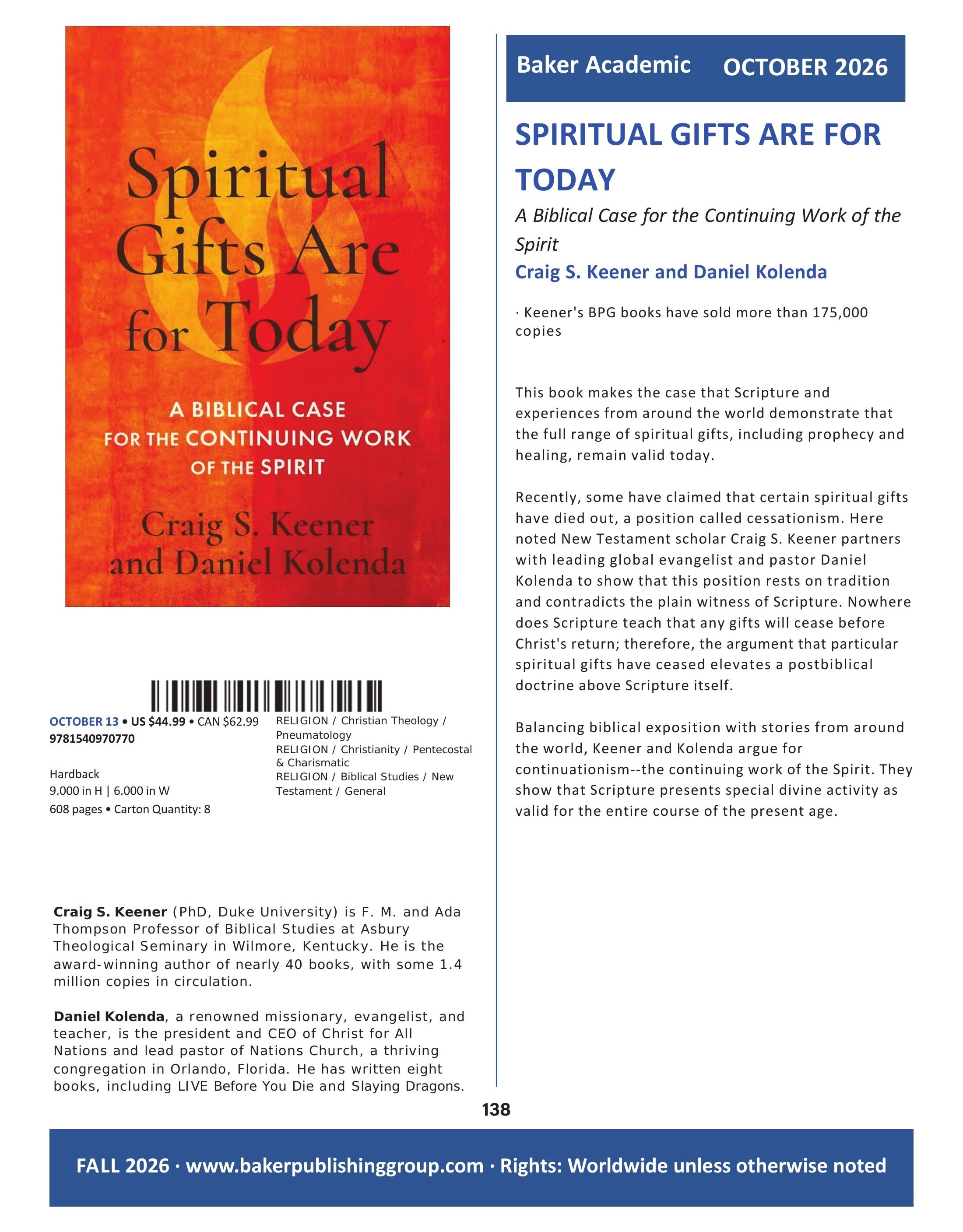 Baker Publishing Group Fall Nonfiction Catalog Weekly Ad August 1 - December 31, 2026