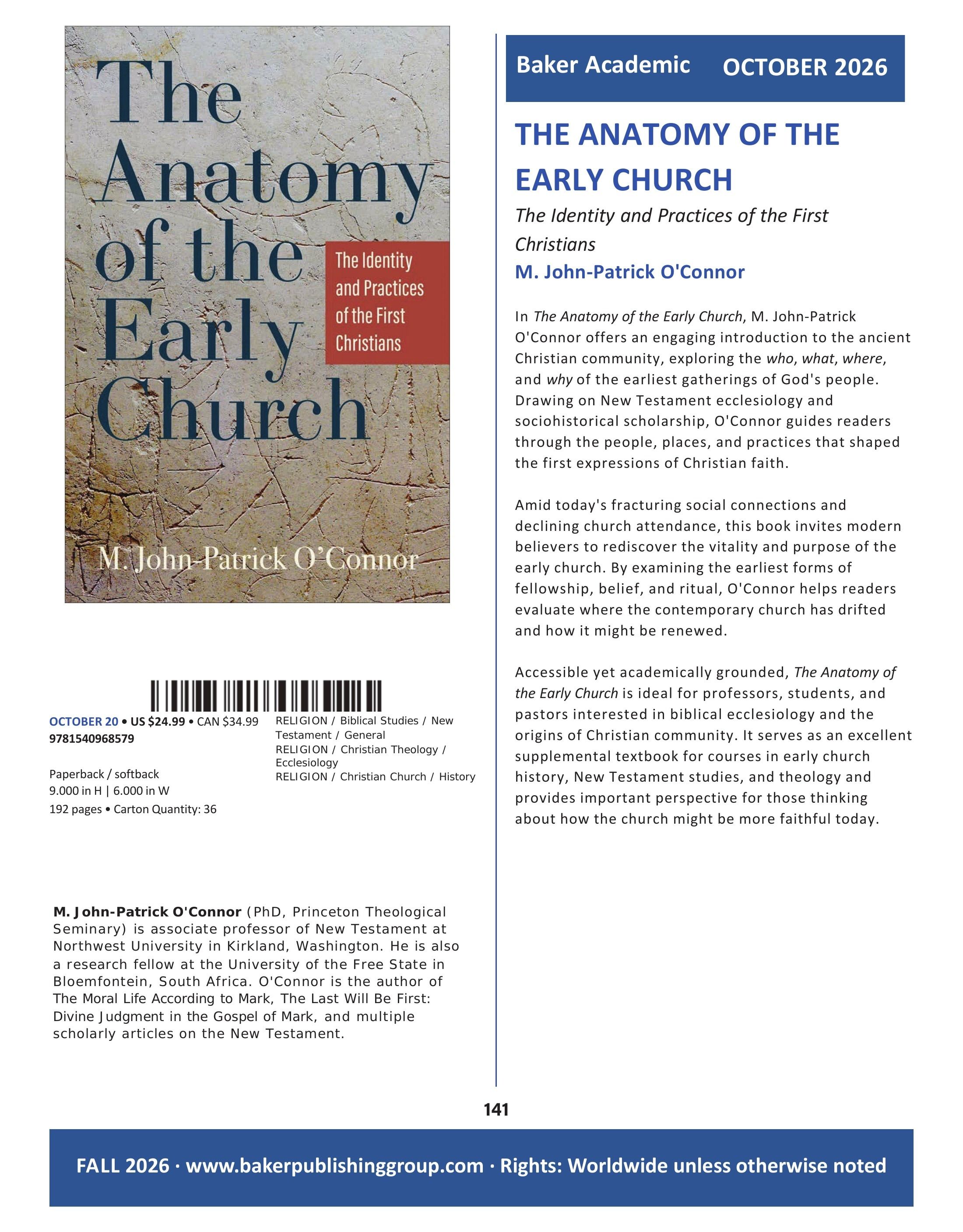 Baker Publishing Group (6030 East Fulton Road, Ada, MI) Fall Nonfiction Catalog Weekly Ad August 1 - December 31, 2026