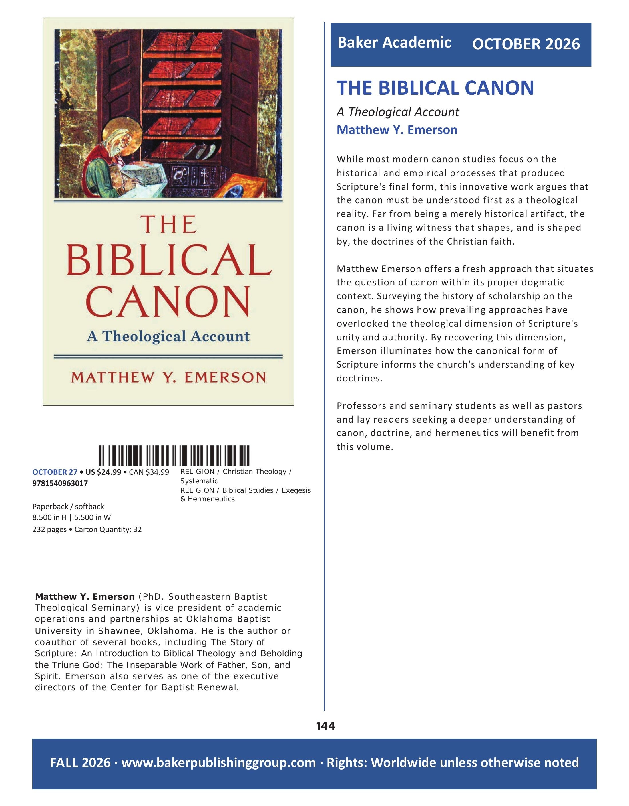 Baker Publishing Group Fall Nonfiction Catalog Weekly Ad August 1 - December 31, 2026