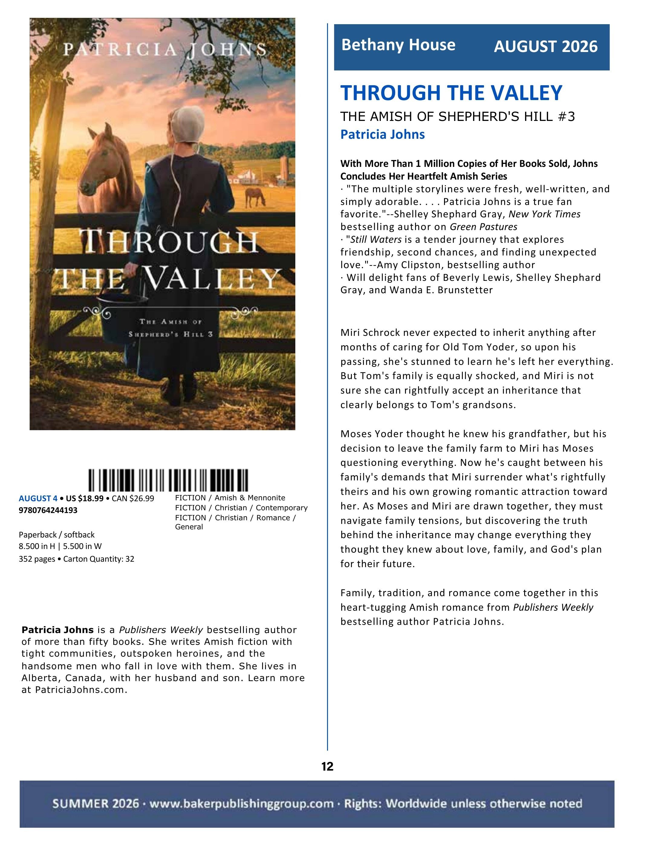 Baker Publishing Group Summer Fiction Catalog Weekly Ad May 1 - August 31, 2026