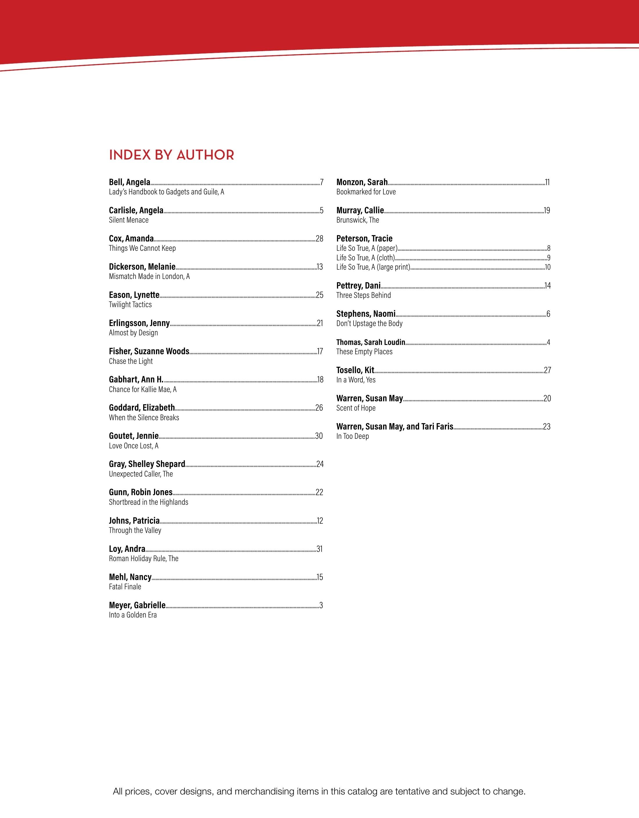 Baker Publishing Group Summer Fiction Catalog Weekly Ad May 1 - August 31, 2026