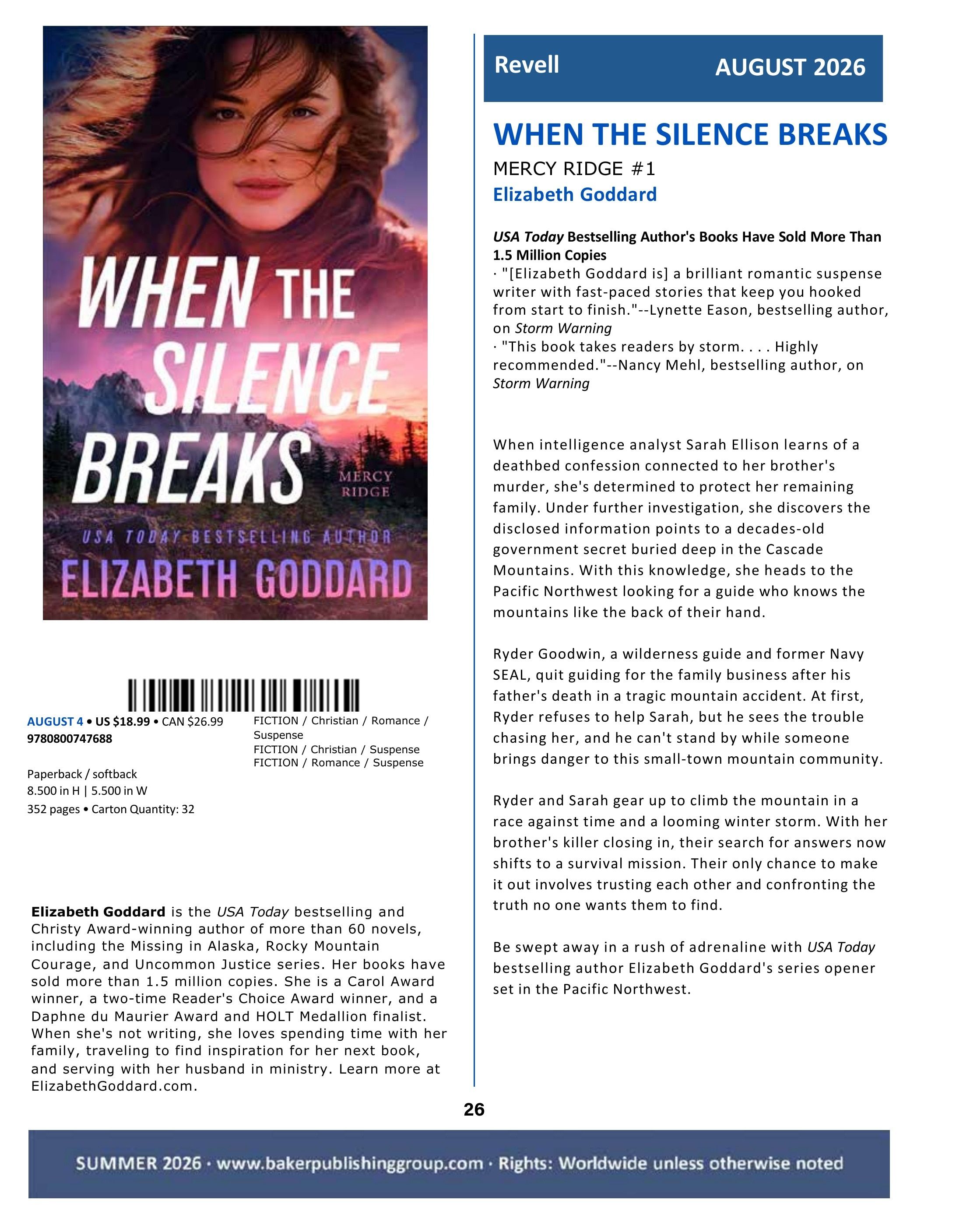 Baker Publishing Group Summer Fiction Catalog Weekly Ad May 1 - August 31, 2026