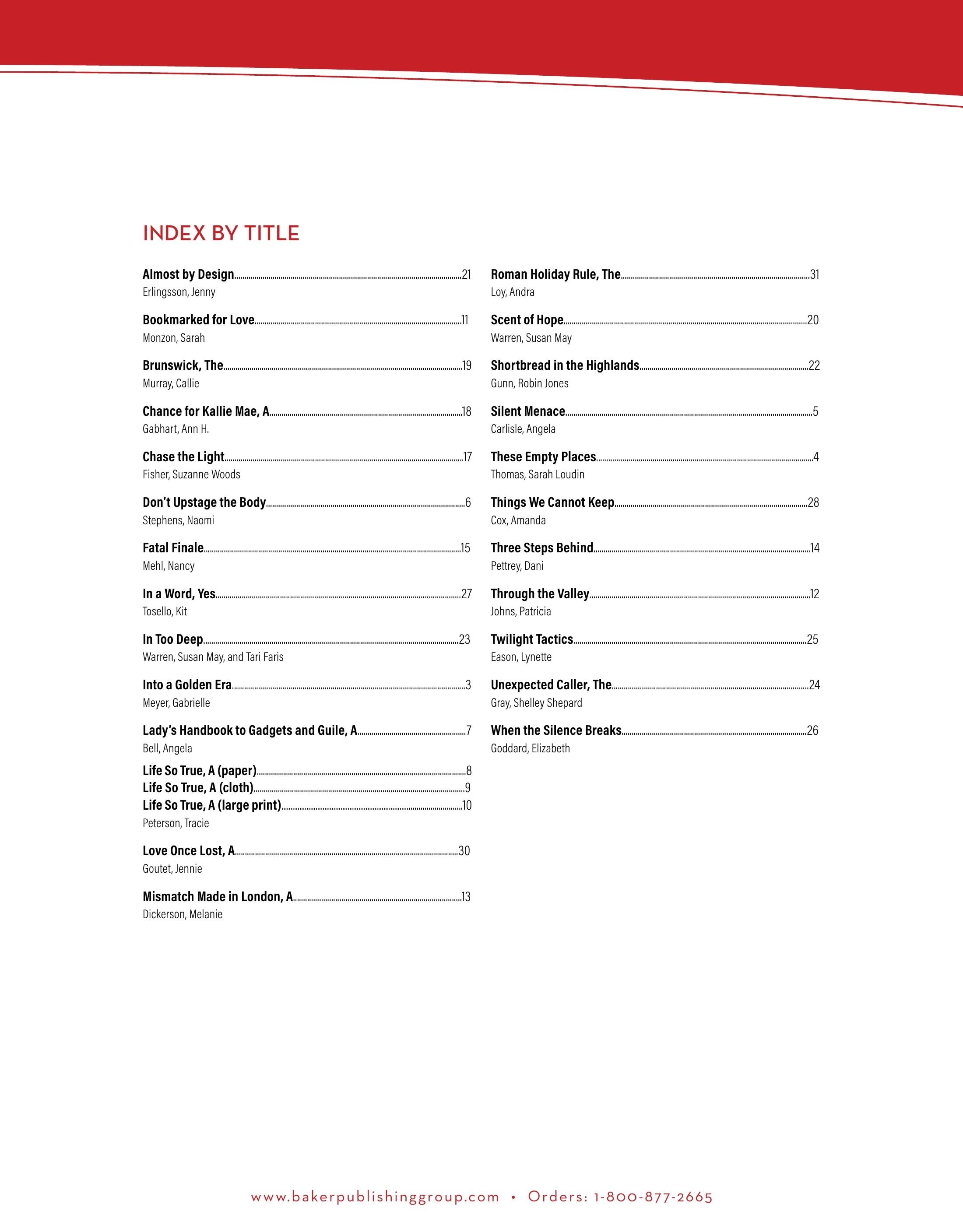 Baker Publishing Group Summer Fiction Catalog Weekly Ad May 1 - August 31, 2026