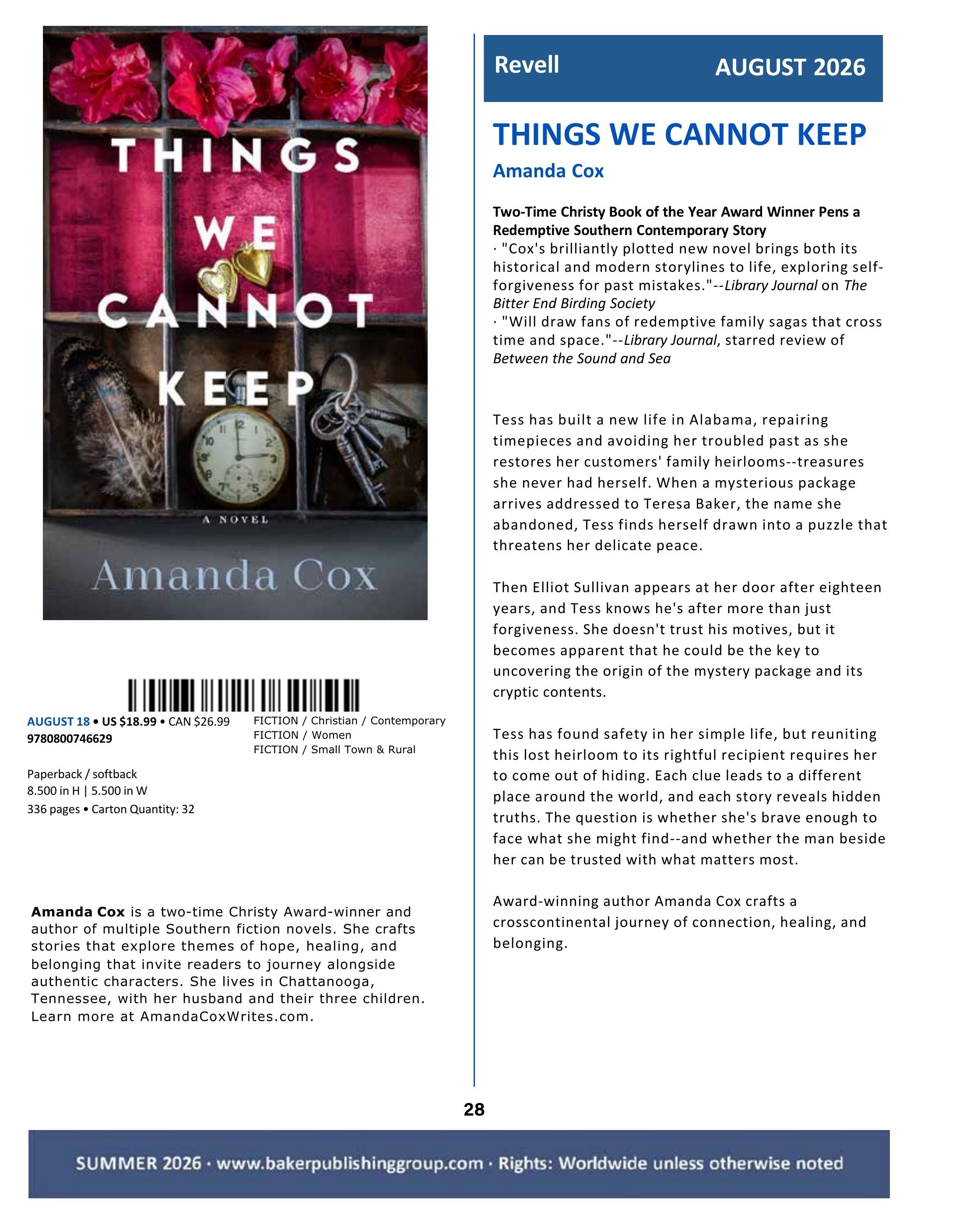 Baker Publishing Group Summer Fiction Catalog Weekly Ad May 1 - August 31, 2026