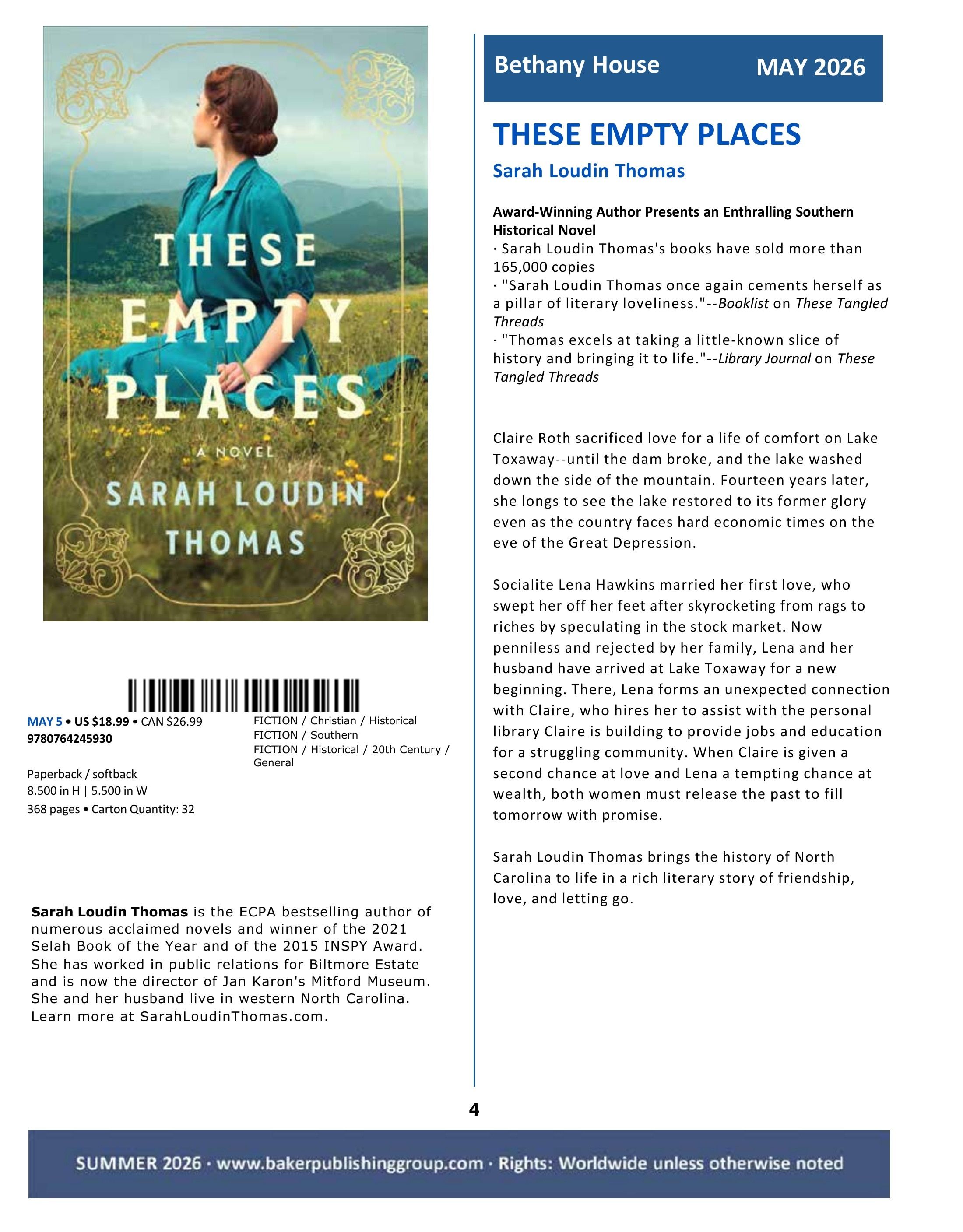 Baker Publishing Group Summer Fiction Catalog Weekly Ad May 1 - August 31, 2026