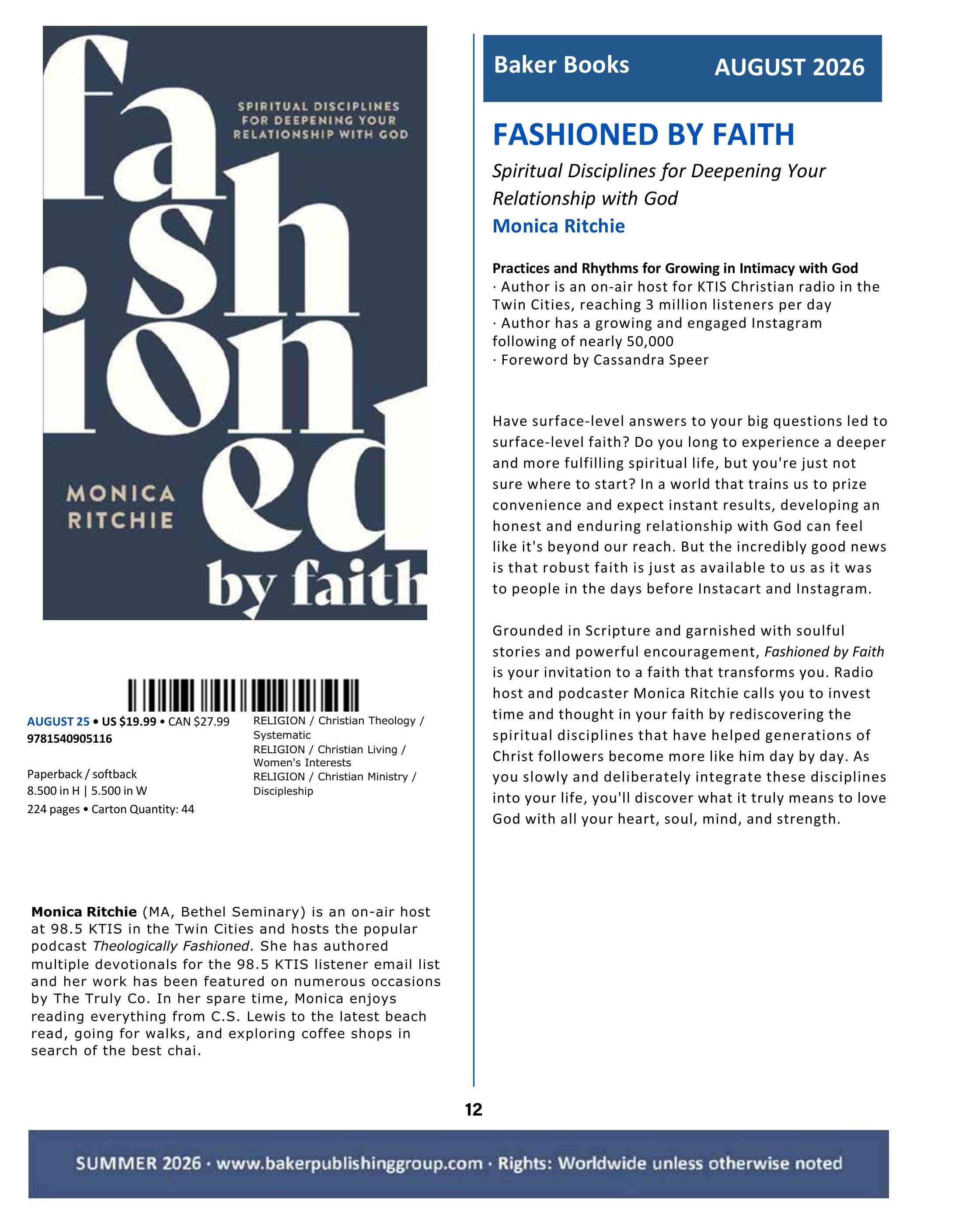 Baker Publishing Group Summer Nonfiction Catalog Weekly Ad May 1 - August 31, 2026