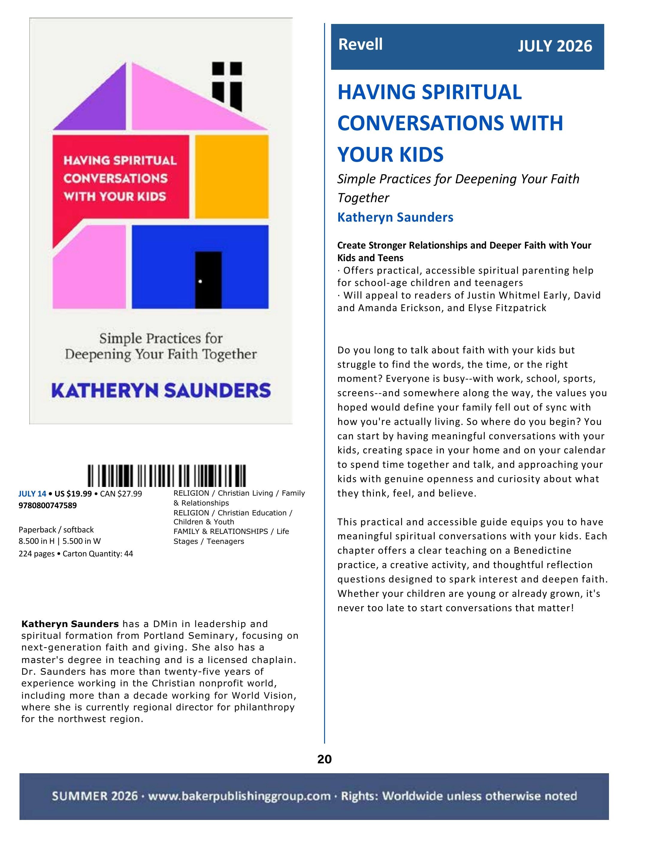 Baker Publishing Group Summer Nonfiction Catalog Weekly Ad May 1 - August 31, 2026