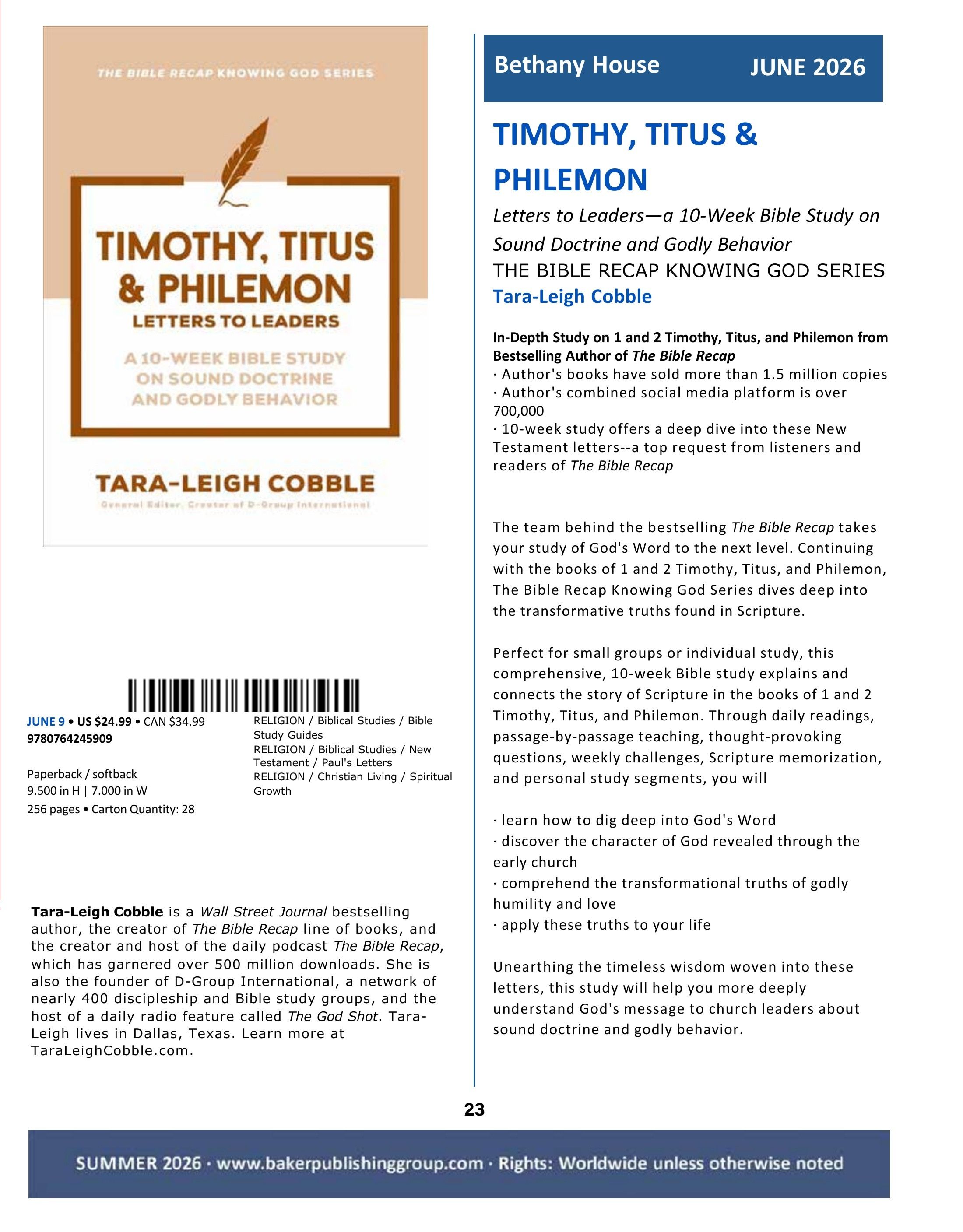 Baker Publishing Group Summer Nonfiction Catalog Weekly Ad May 1 - August 31, 2026