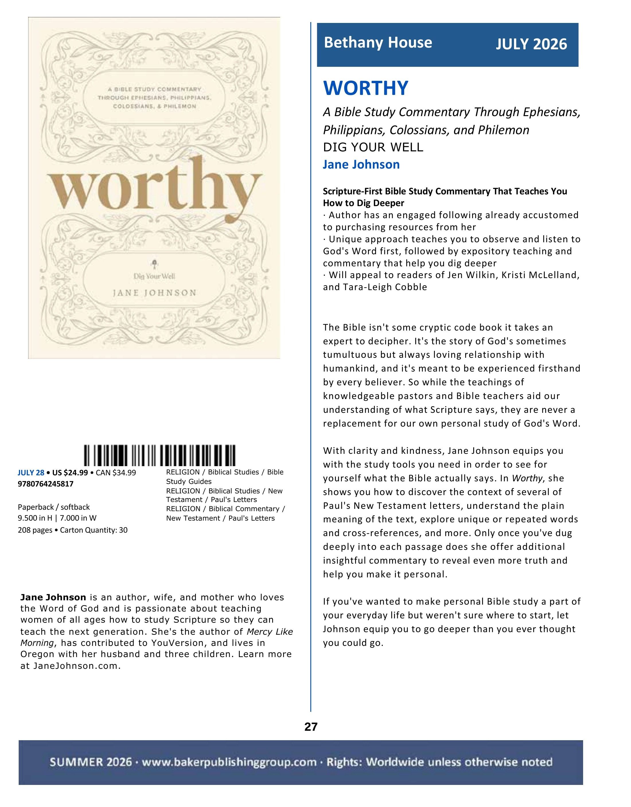 Baker Publishing Group Summer Nonfiction Catalog Weekly Ad May 1 - August 31, 2026