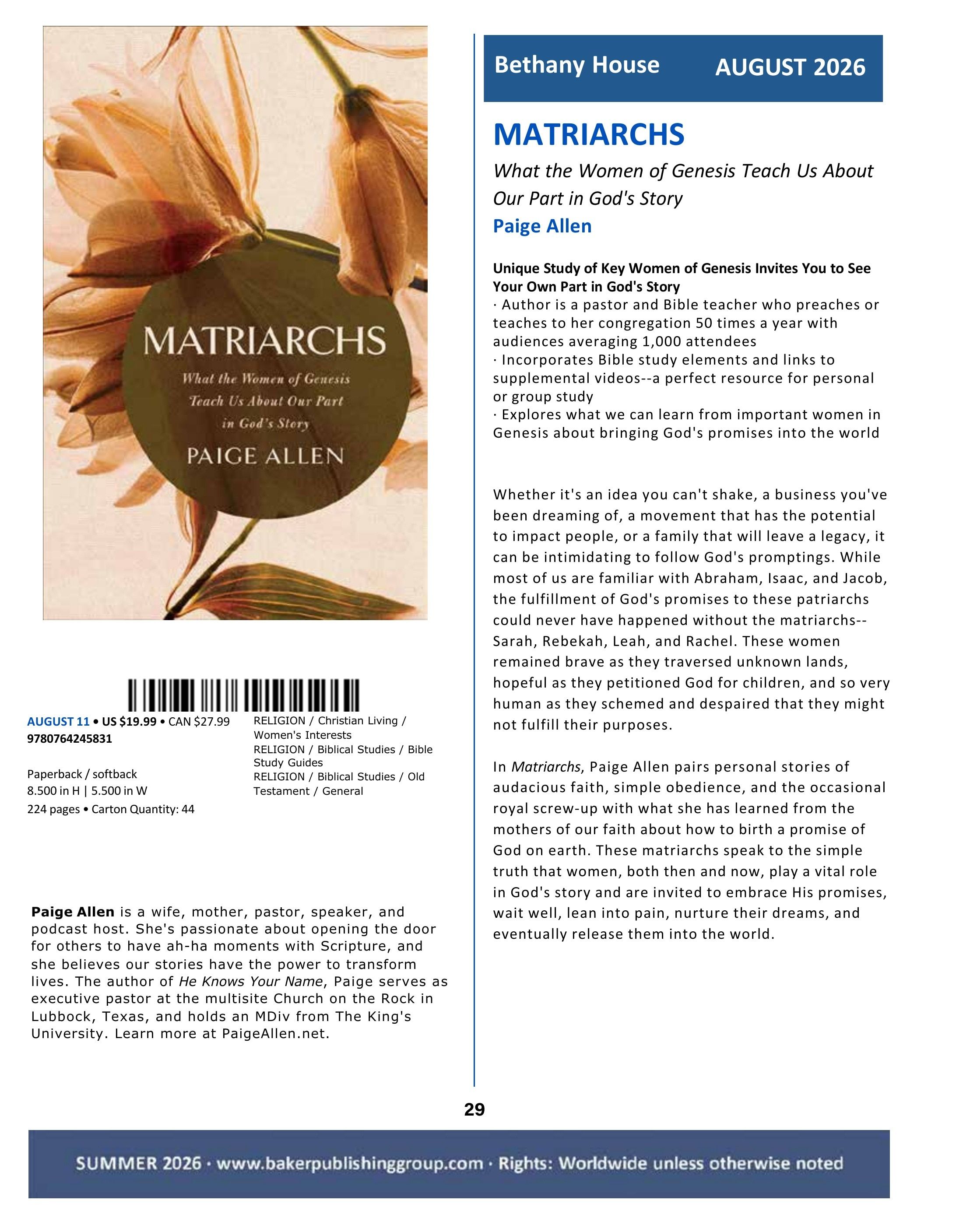 Baker Publishing Group Summer Nonfiction Catalog Weekly Ad May 1 - August 31, 2026