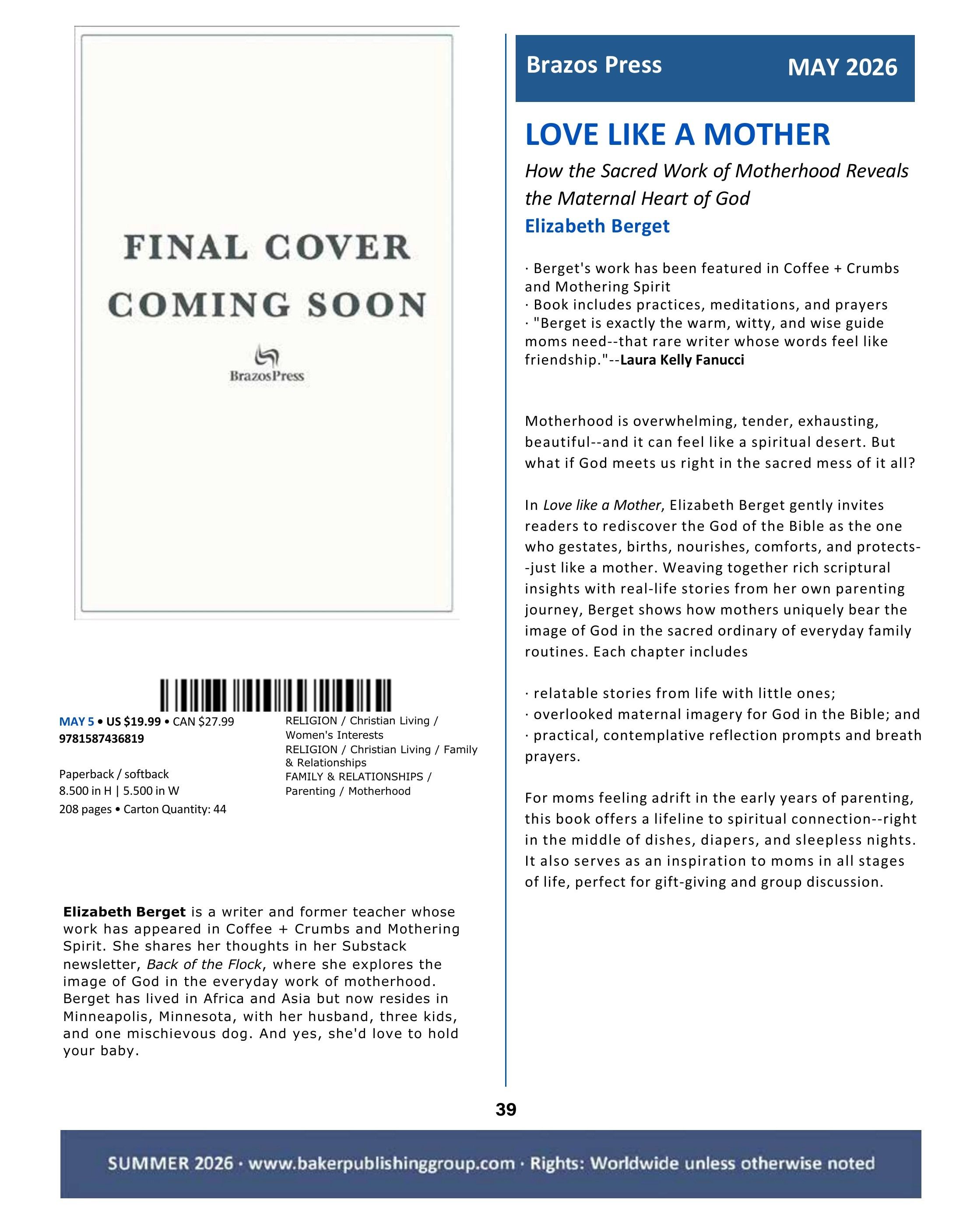 Baker Publishing Group Summer Nonfiction Catalog Weekly Ad May 1 - August 31, 2026