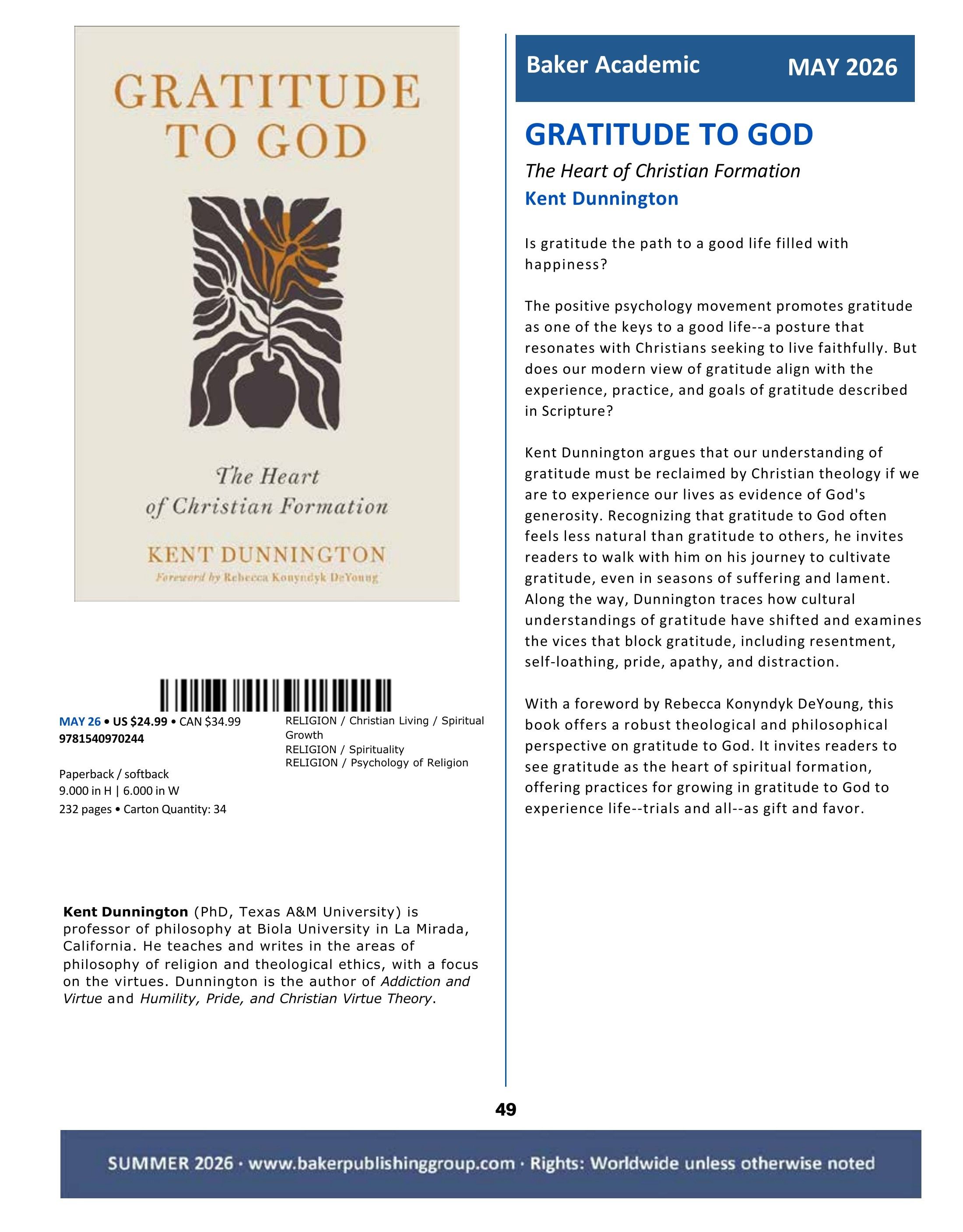 Baker Publishing Group Summer Nonfiction Catalog Weekly Ad May 1 - August 31, 2026
