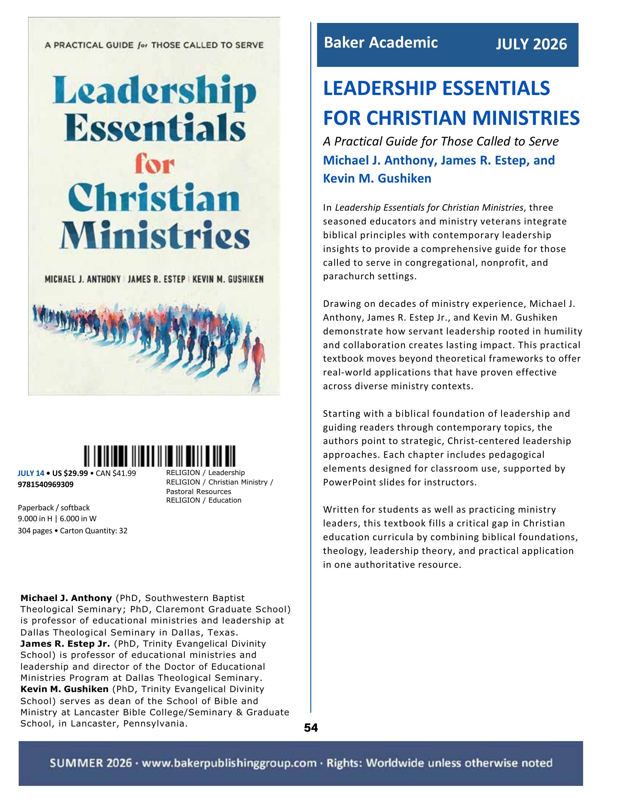 Baker Publishing Group Summer Nonfiction Catalog Weekly Ad May 1 - August 31, 2026