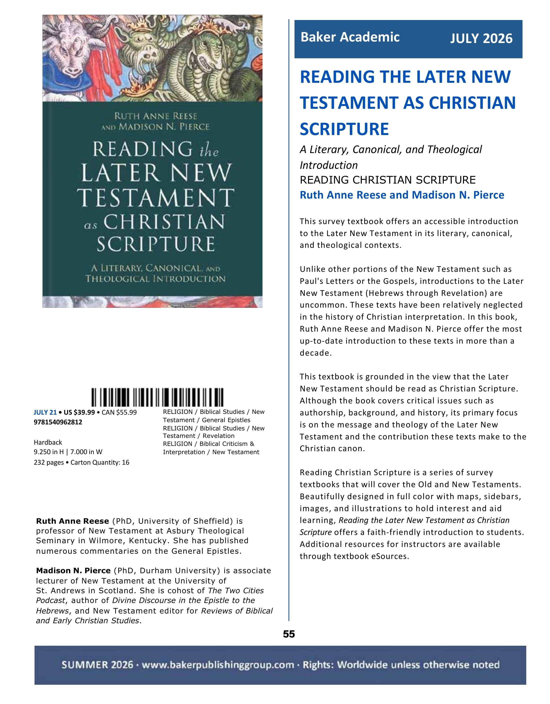 Baker Publishing Group Summer Nonfiction Catalog Weekly Ad May 1 - August 31, 2026