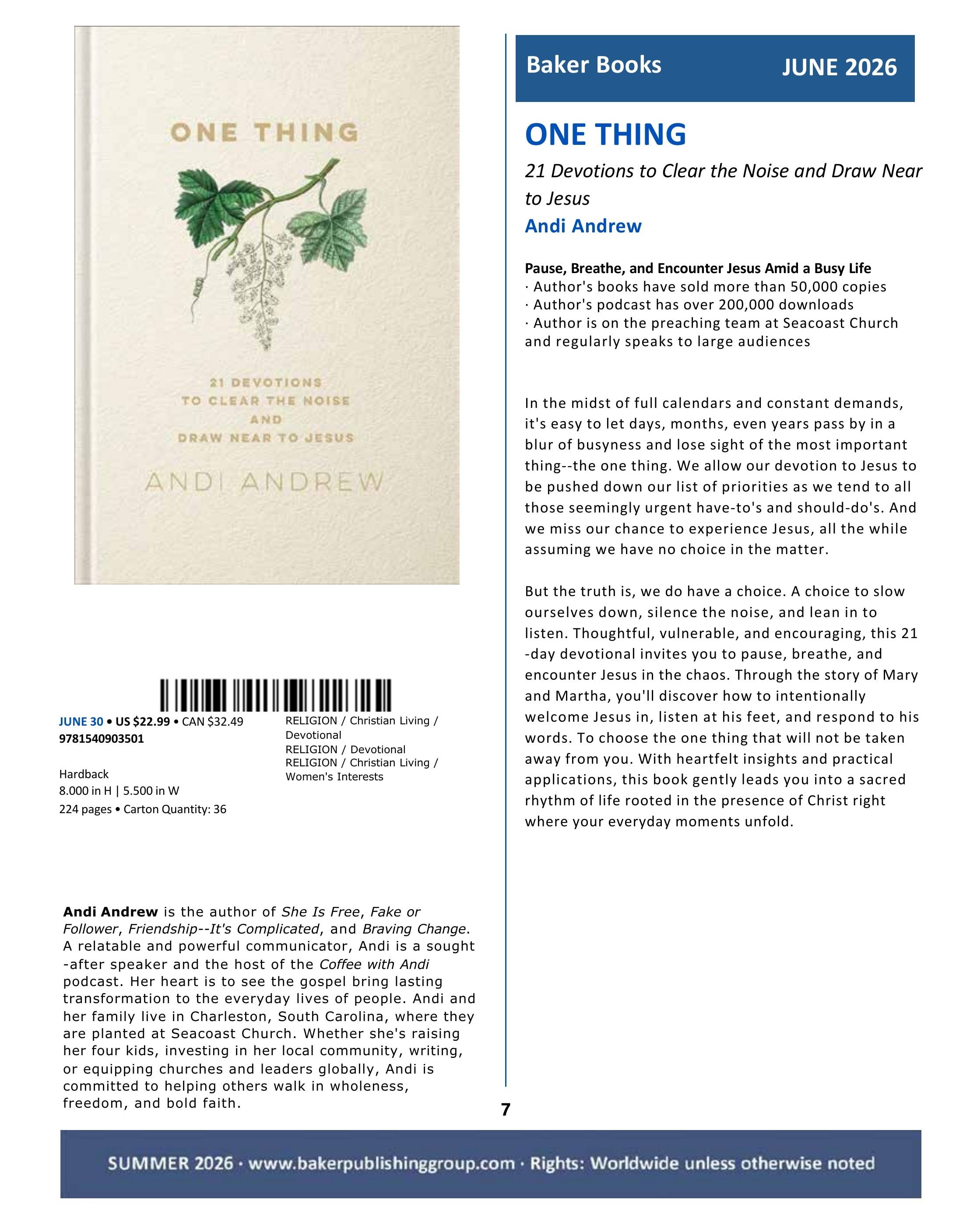 Baker Publishing Group Summer Nonfiction Catalog Weekly Ad May 1 - August 31, 2026