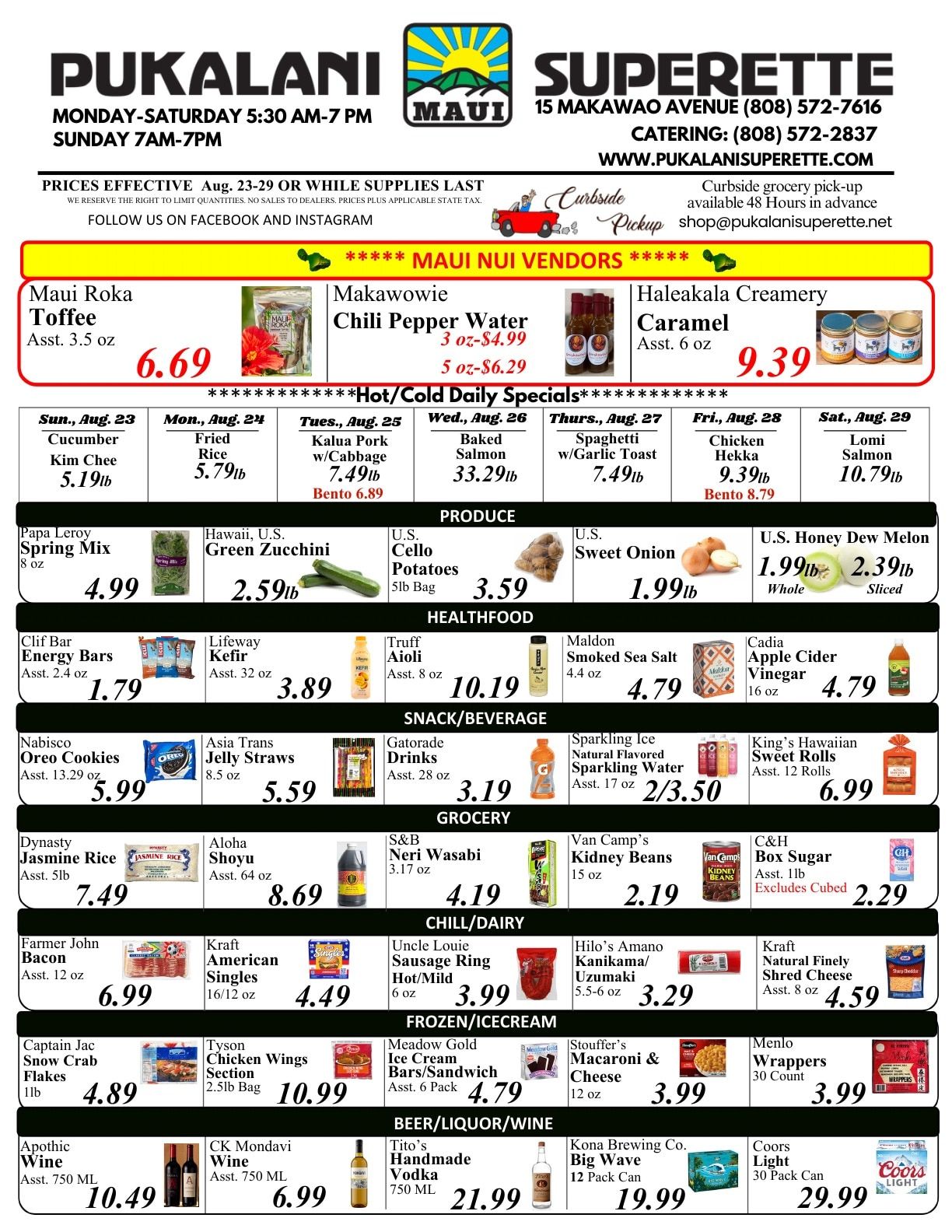 Pukalani Superette Weekly Ad August 23 - 29, 2026