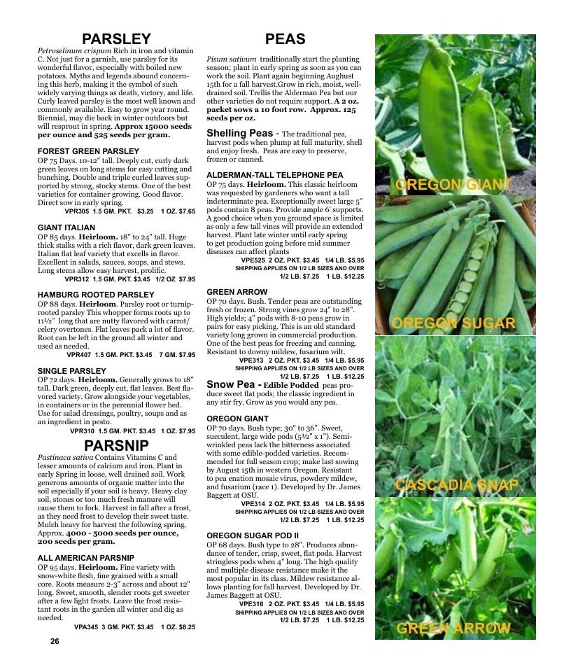 Nichols Garden Nursery Seed Catalog Weekly Ad January 1 - December 31, 2026