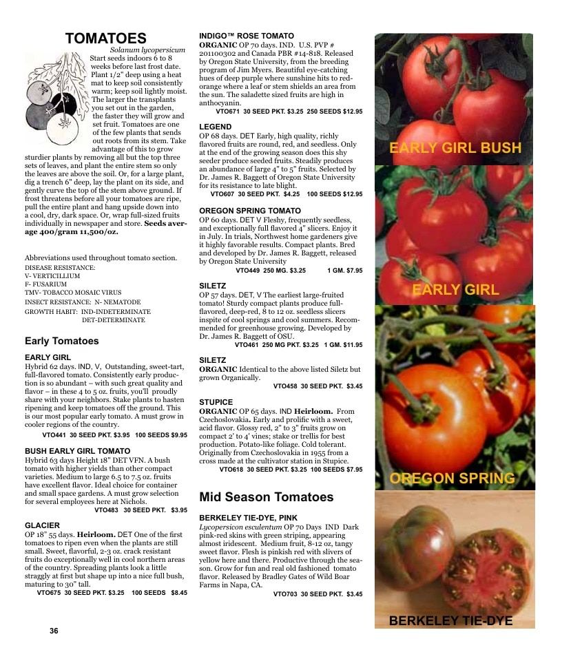 Nichols Garden Nursery Seed Catalog Weekly Ad January 1 - December 31, 2026