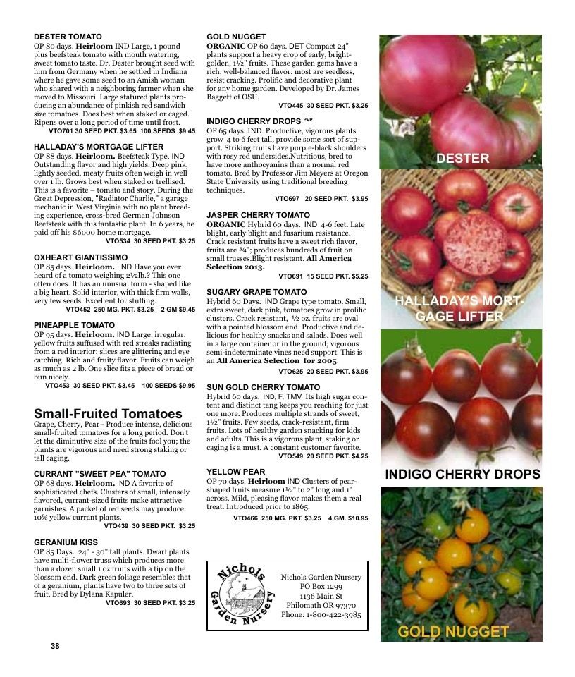 Nichols Garden Nursery Seed Catalog Weekly Ad January 1 - December 31, 2026
