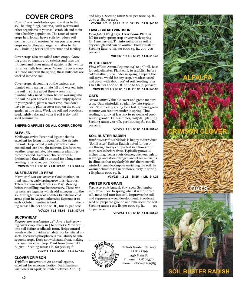 Nichols Garden Nursery Seed Catalog Weekly Ad January 1 - December 31, 2026