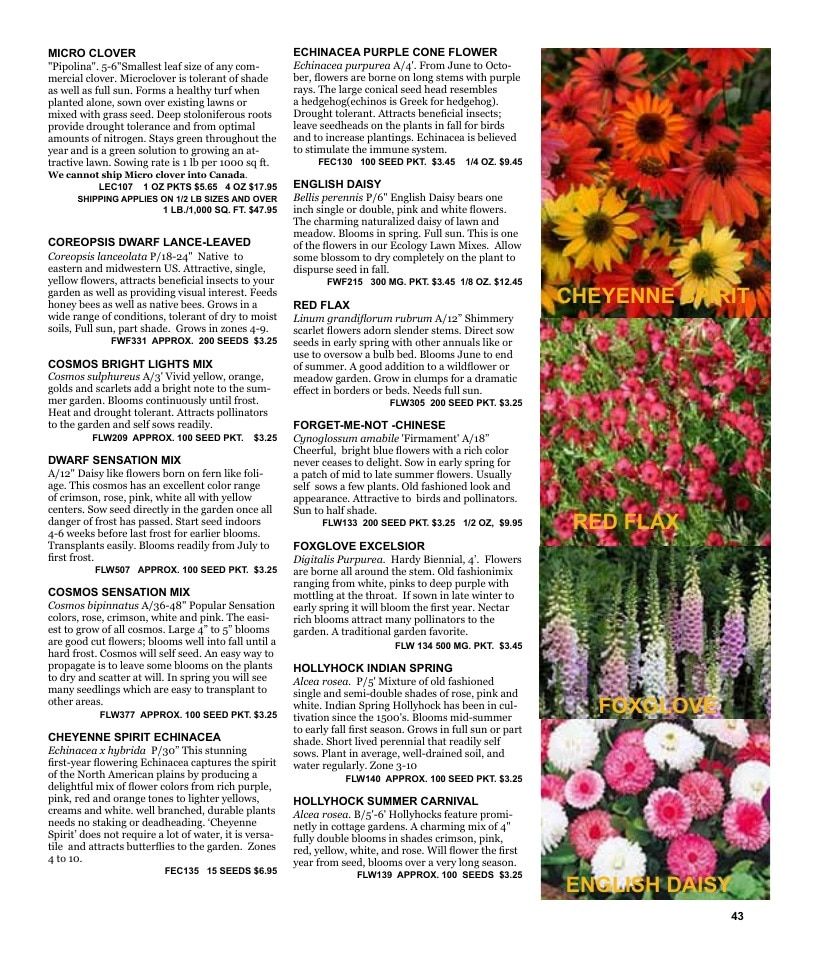 Nichols Garden Nursery Seed Catalog Weekly Ad January 1 - December 31, 2026