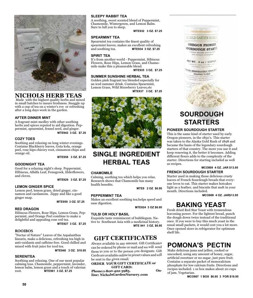 Nichols Garden Nursery Seed Catalog Weekly Ad January 1 - December 31, 2026