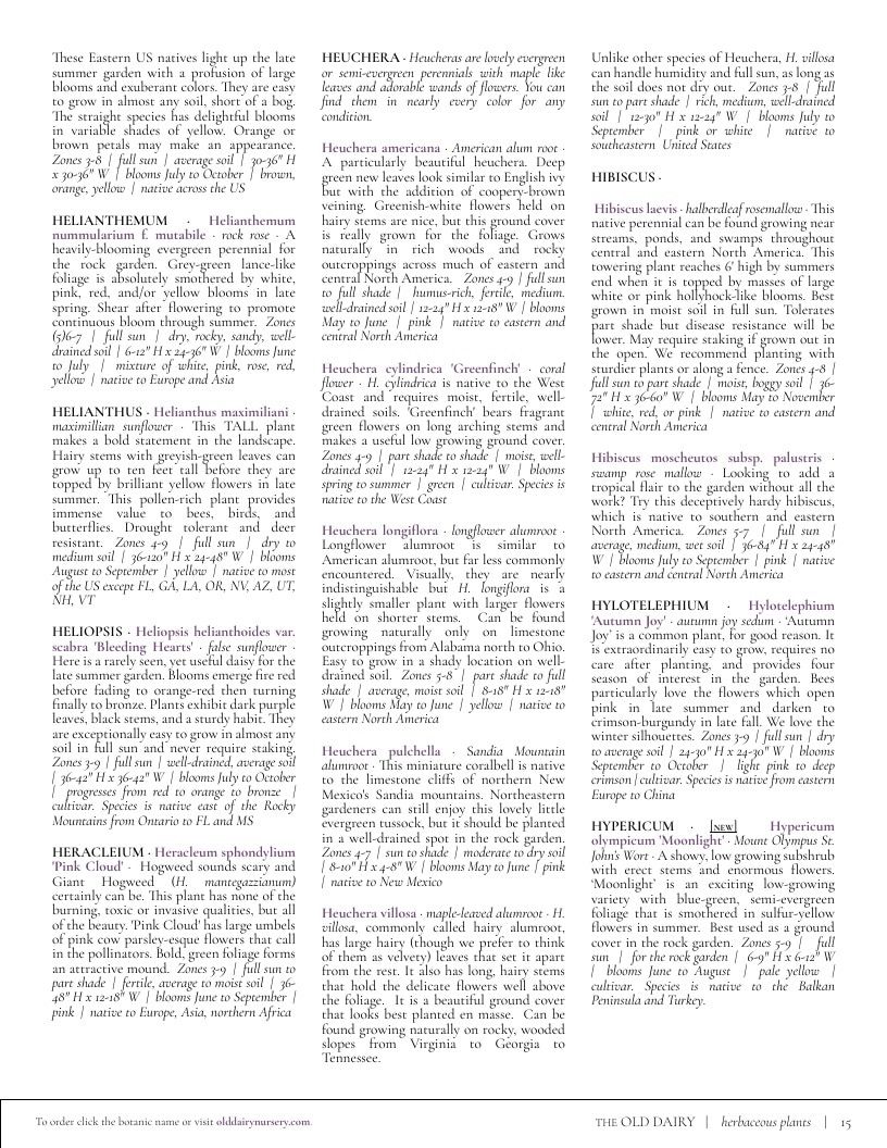 The Old Dairy Nursery & Gardens Garden Catalog Weekly Ad January 1 - December 31, 2026