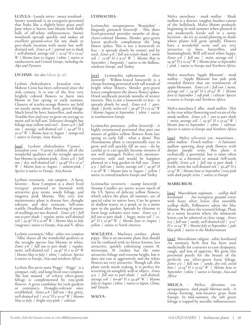 The Old Dairy Nursery & Gardens Garden Catalog Weekly Ad January 1 - December 31, 2026