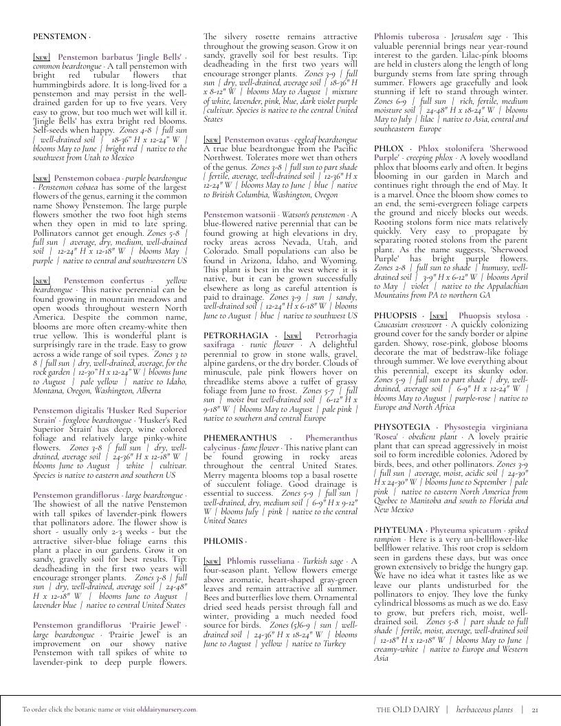 The Old Dairy Nursery & Gardens Garden Catalog Weekly Ad January 1 - December 31, 2026